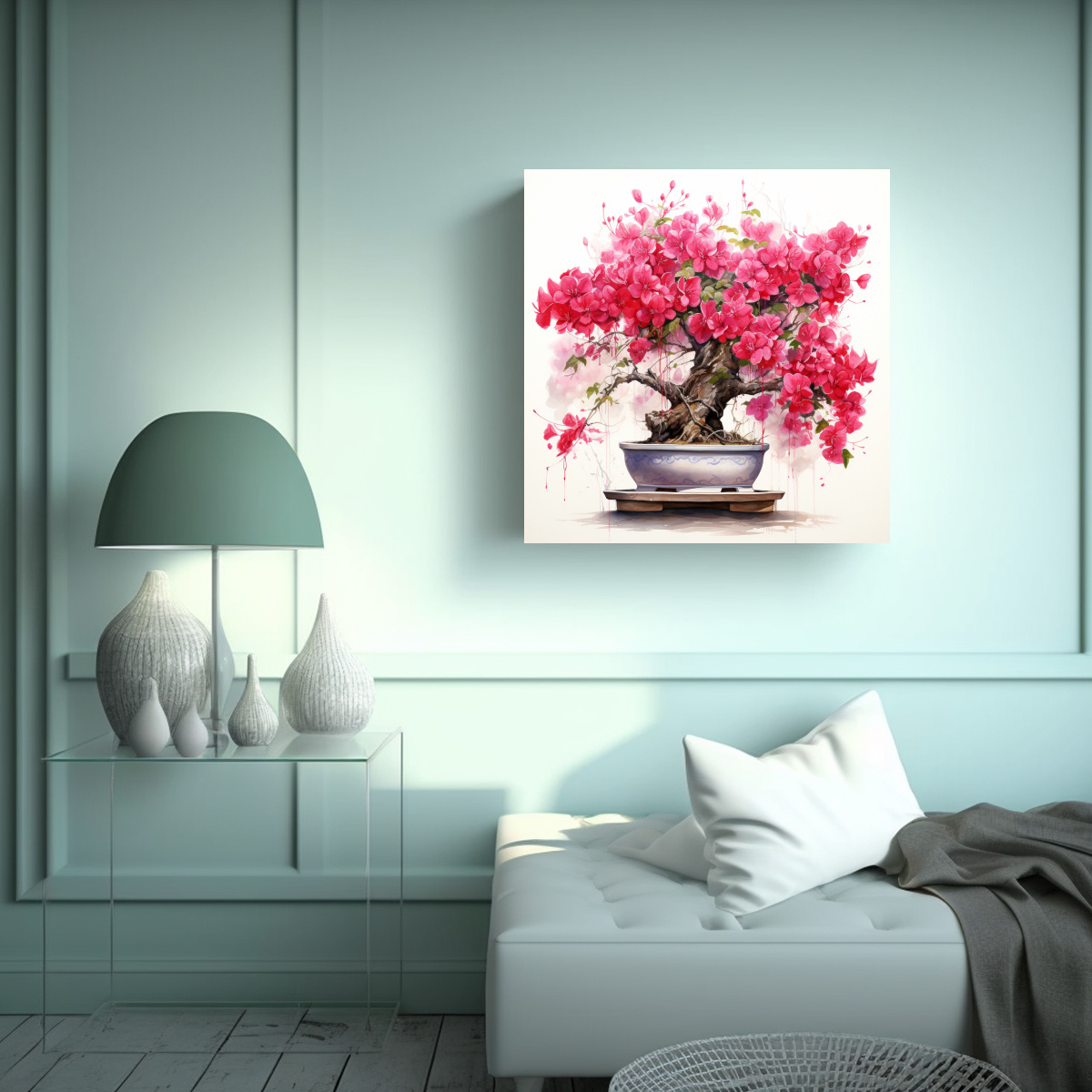PINTURA DECORATIVA ABSTRACTA CON INTENSOS COLORES 70X70 CM - 2