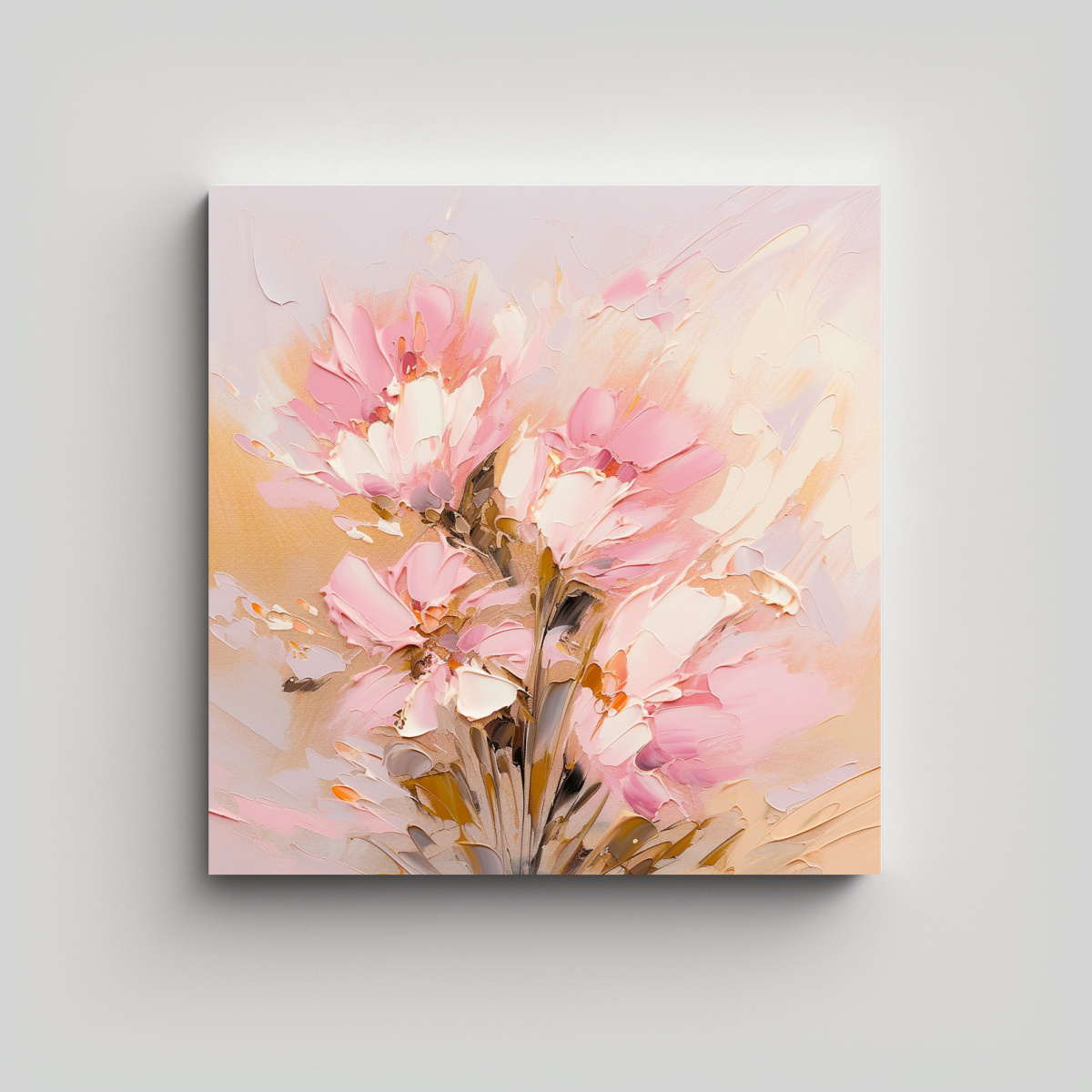 CUADRO ESPECTACULAR A GOLD AND PINK COLORS 20X20 CM - 1