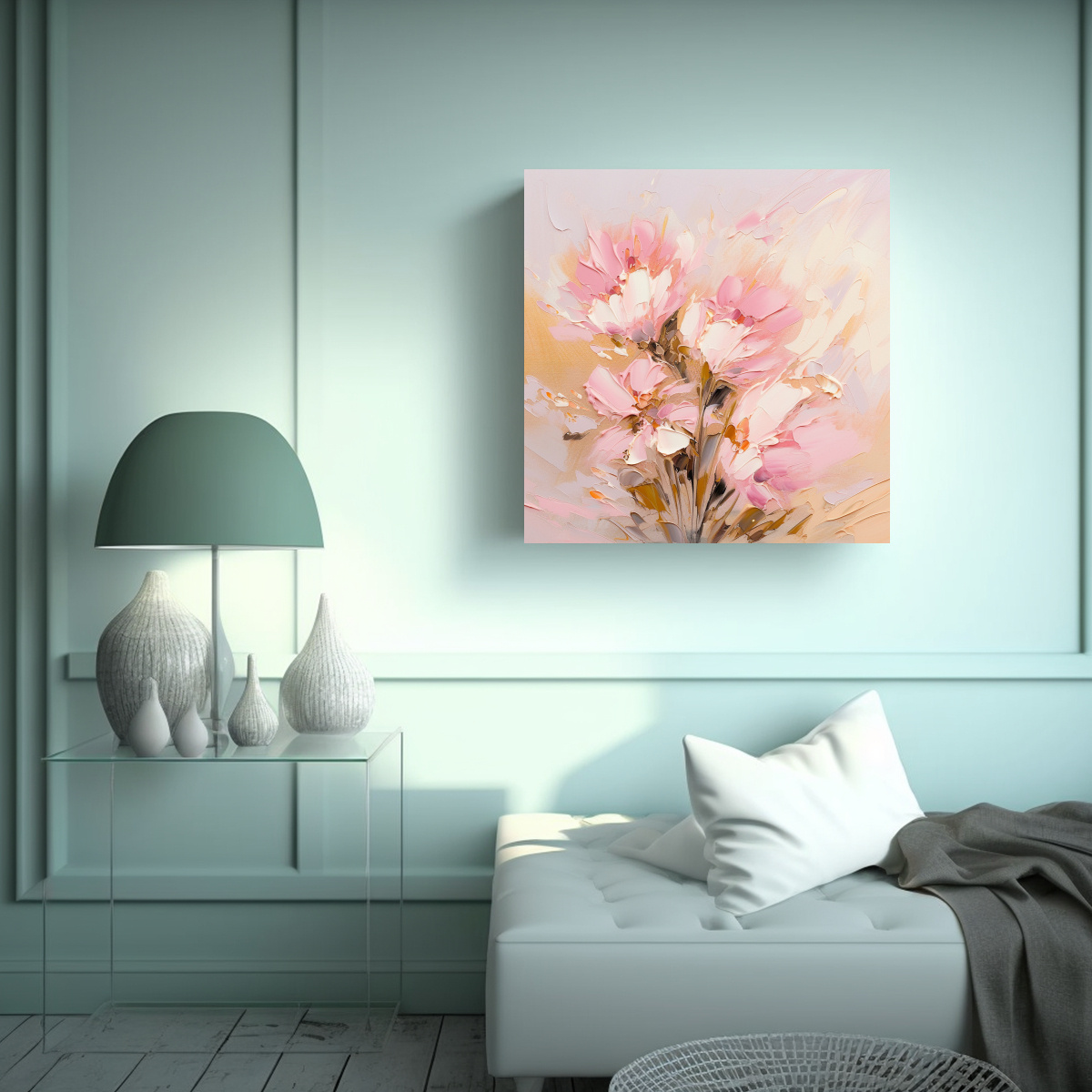 CUADRO ESPECTACULAR A GOLD AND PINK COLORS 20X20 CM - 2