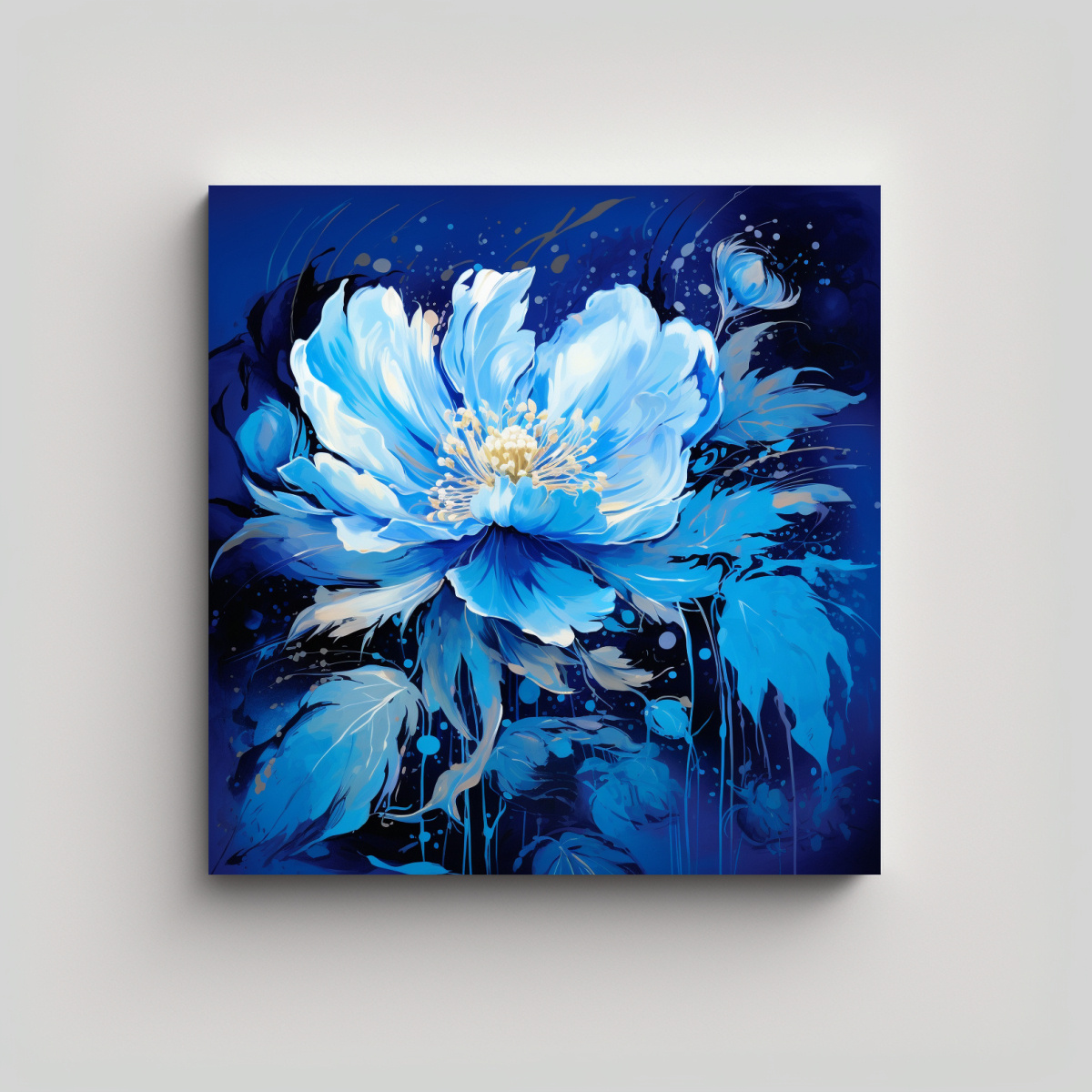 CUADRO ACUARELA BLUE COLORS ESTILO NEONOIR 50X50 CM - 1