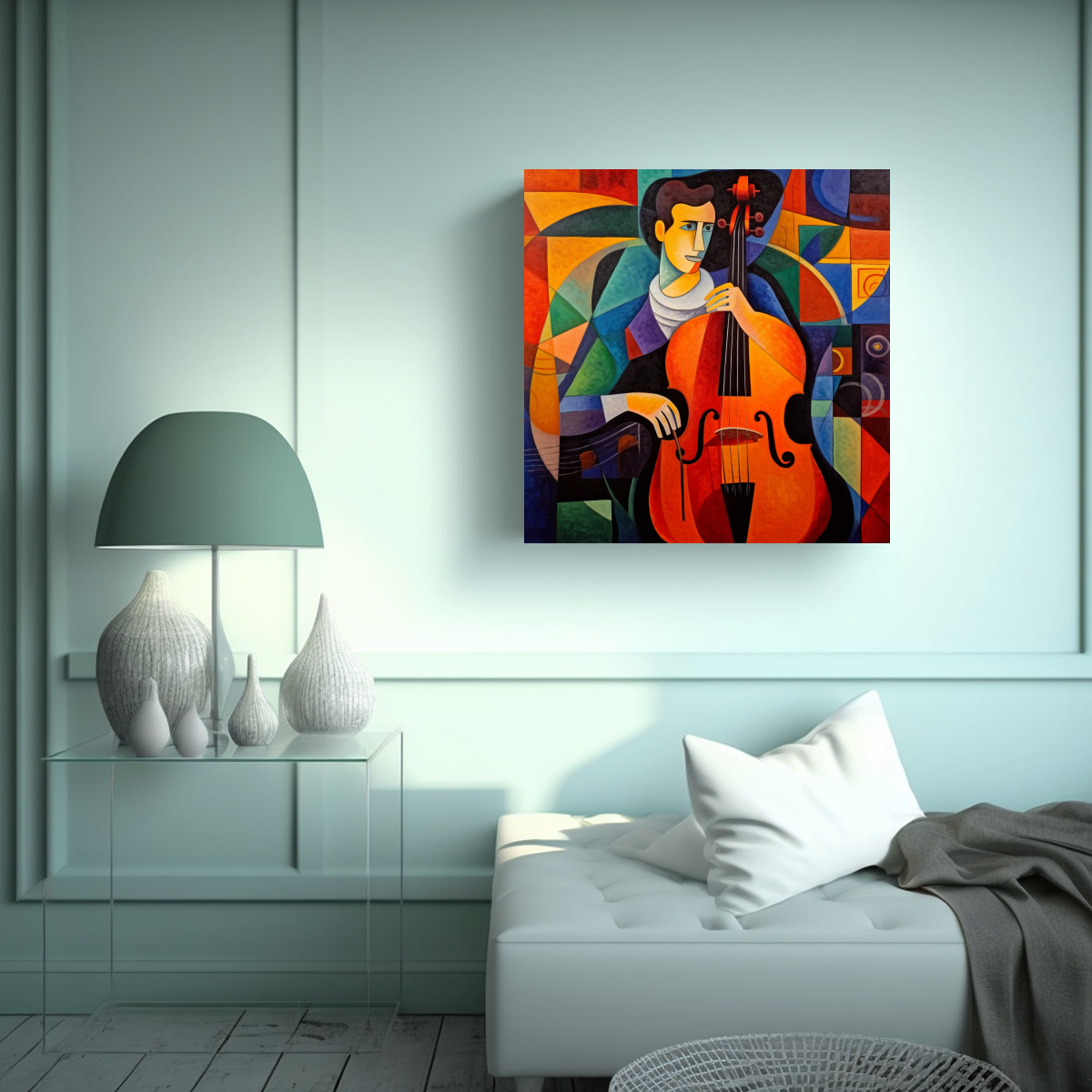 LIENZO TELA TEMA EXCLUSIVO ALMA ABSTRACTA DE UN 90X90 CM - 2