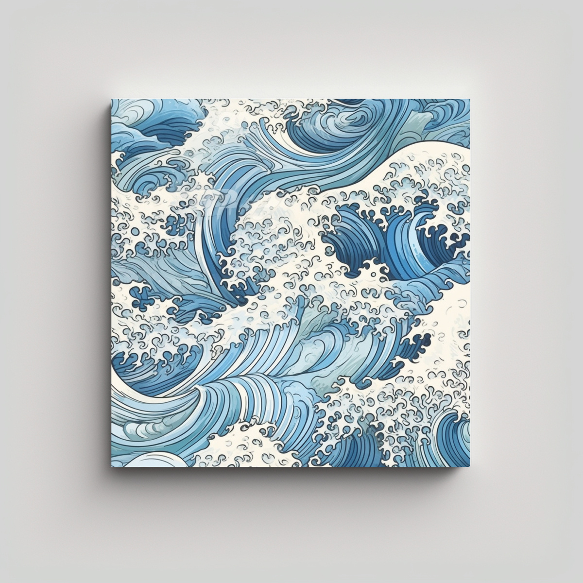 PINTURAS DECORATIVAS DE ONDAS JAPONESAS EN 60X60 CM - 1