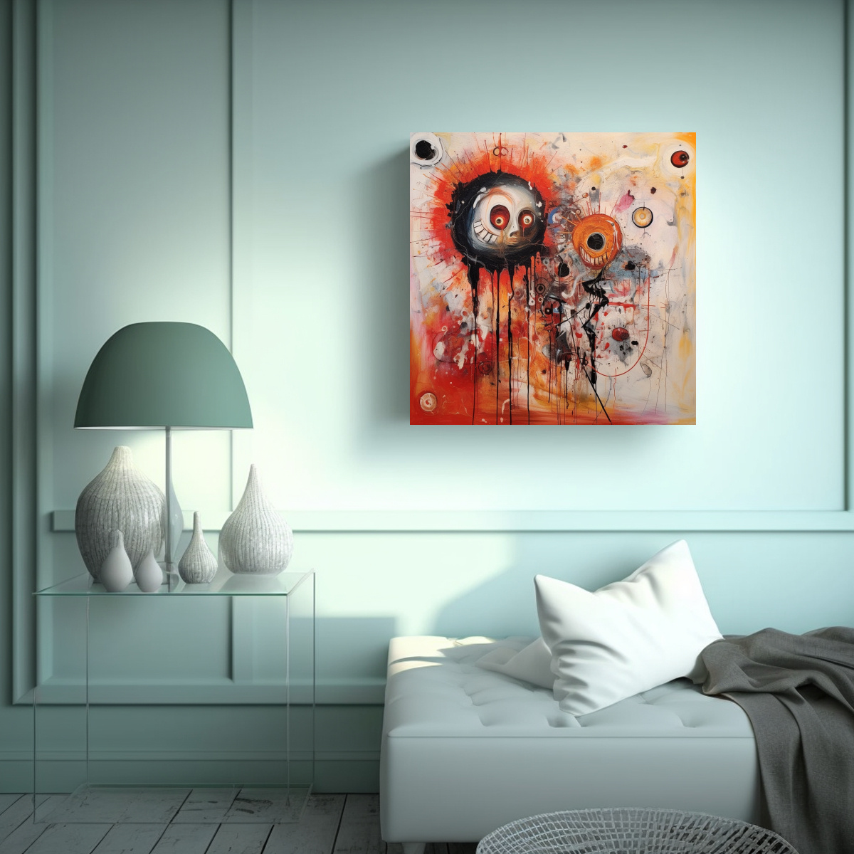 CUADROS DECORATIVOS ABSTRACTOS DE ARTE EN TELA 70X70 CM - 2