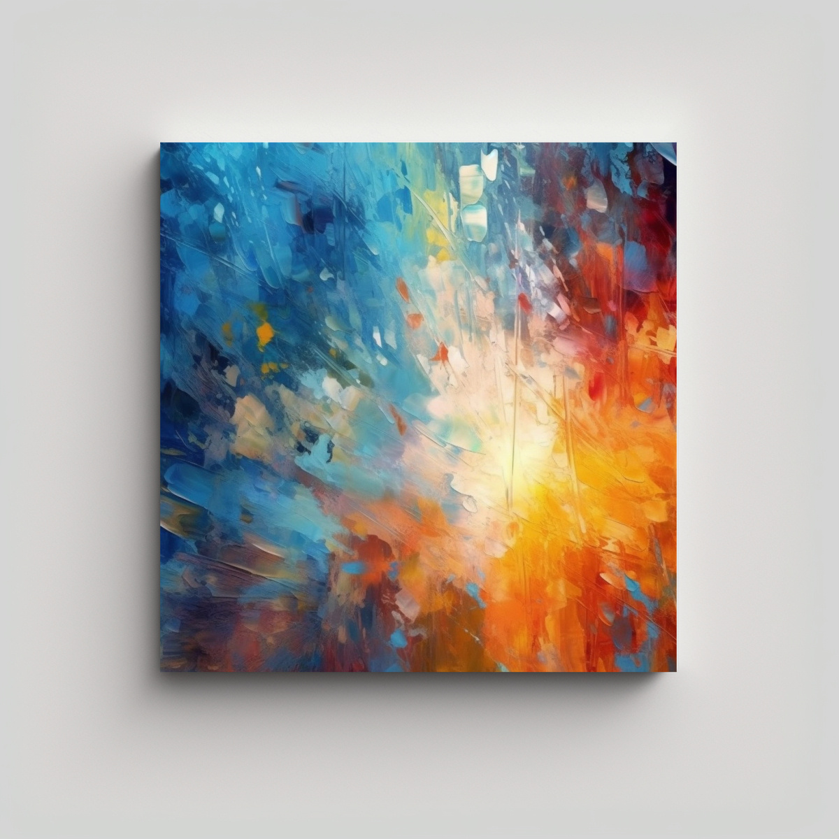 TELA EN BASTIDOR CUADRO REPRESENTACIÓN 90X90 CM - 1