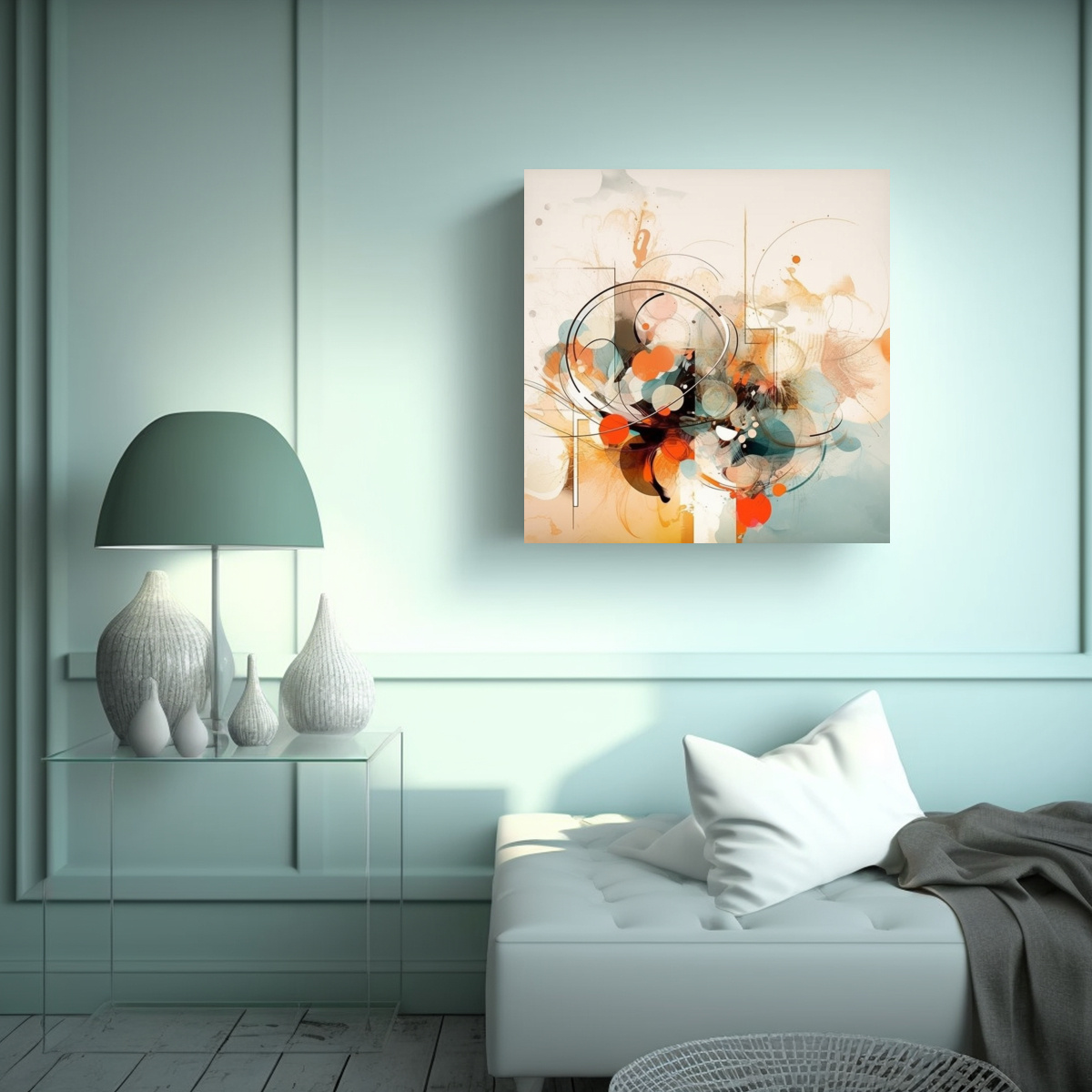 TÉCNICAS DE PRESENTACIÓN ABSTRACTA EN PINTURAS 40X40 CM - 2