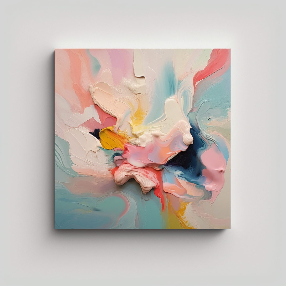 PINTURA AL ÓLEO SAVIYA: FUSIÓN ESTÉTICA EN 50X50 CM - 1