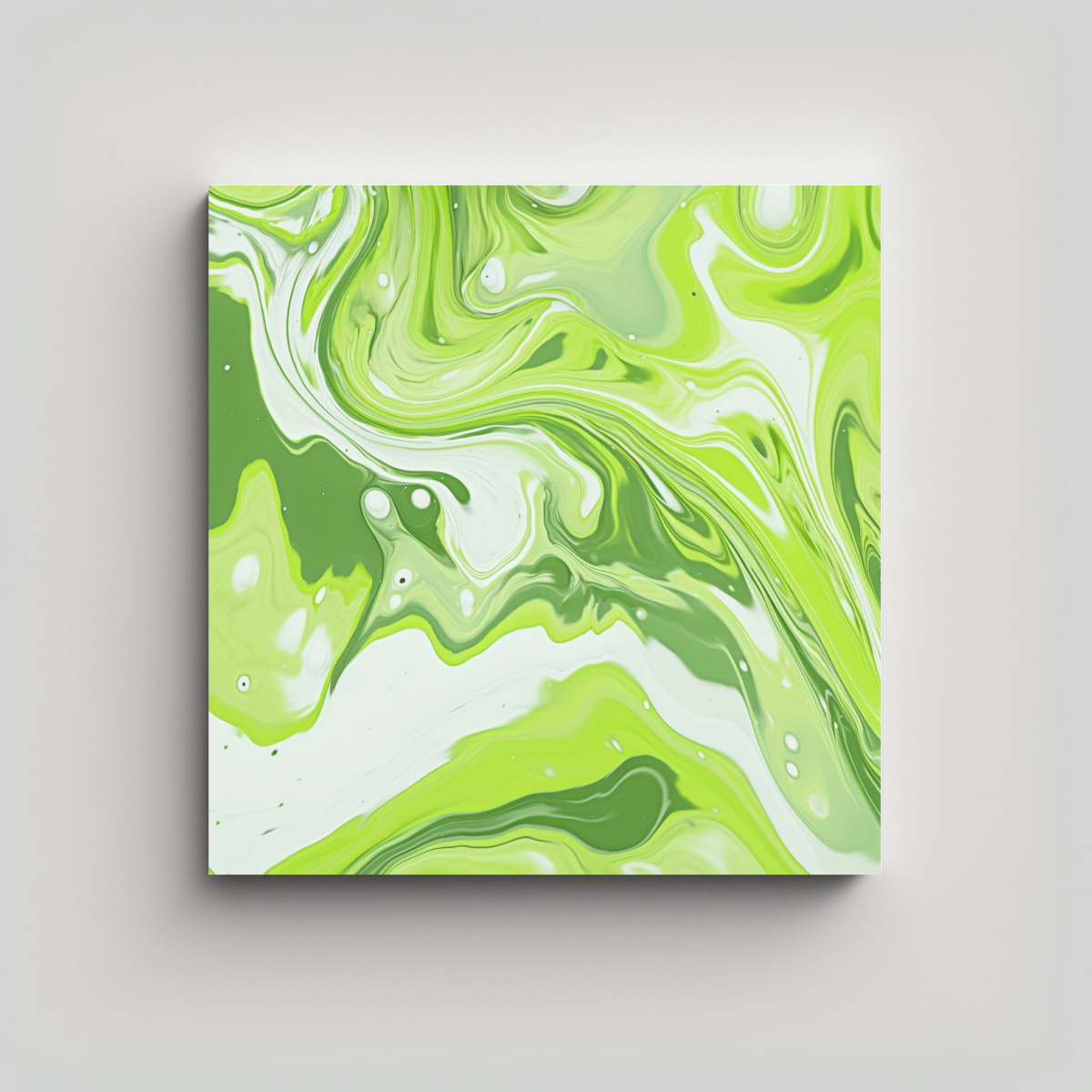 CUADRO DECORATIVO MINIMALISTA FONDO VERDE LIMA 70X70 CM - 1