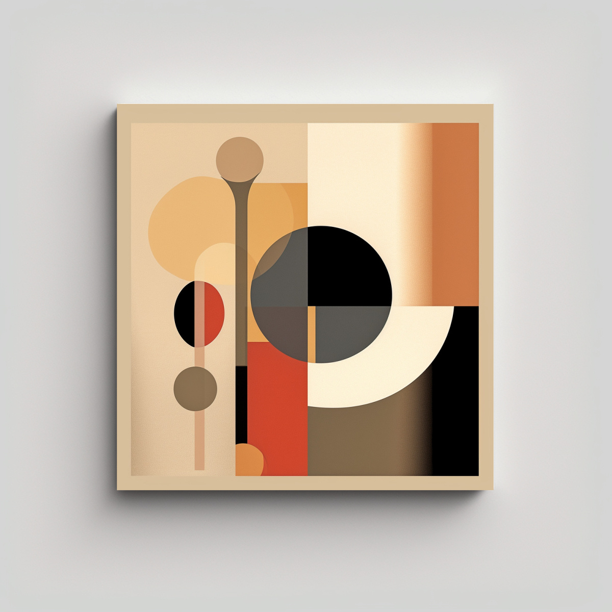 LIENZO COMPOSICIÓN DINÁMICA CHAREST ABSTRACTO 60X60 CM - 1
