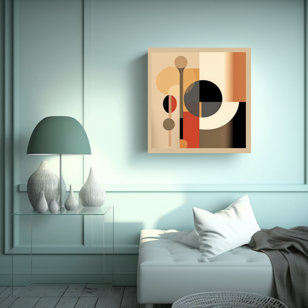LIENZO COMPOSICIÓN DINÁMICA CHAREST ABSTRACTO 60X60 CM - 2