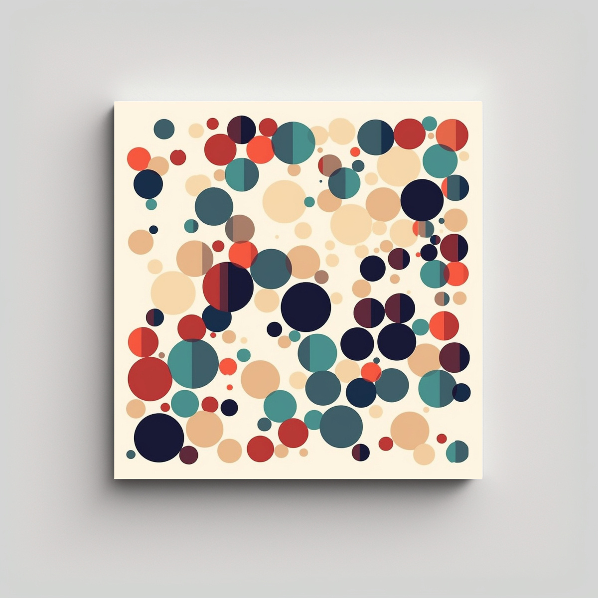 CUADRO IMPRESO ENIGMÁTICO CON PATRONES DE PUNTOS 60X60 CM - 1