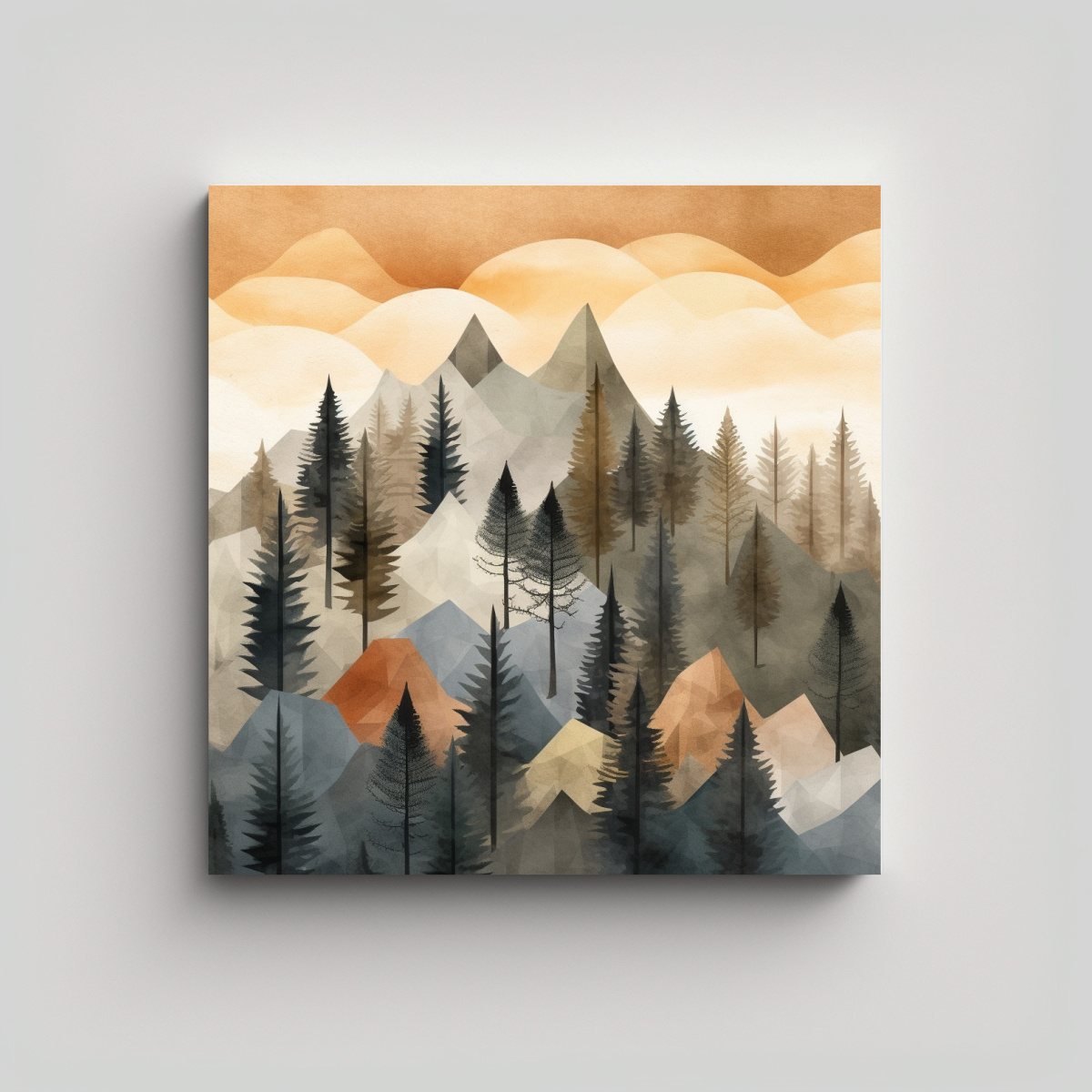 ARTE DE PARED IMPRESO BOSQUE DE PINOS 80X80 CM - 1