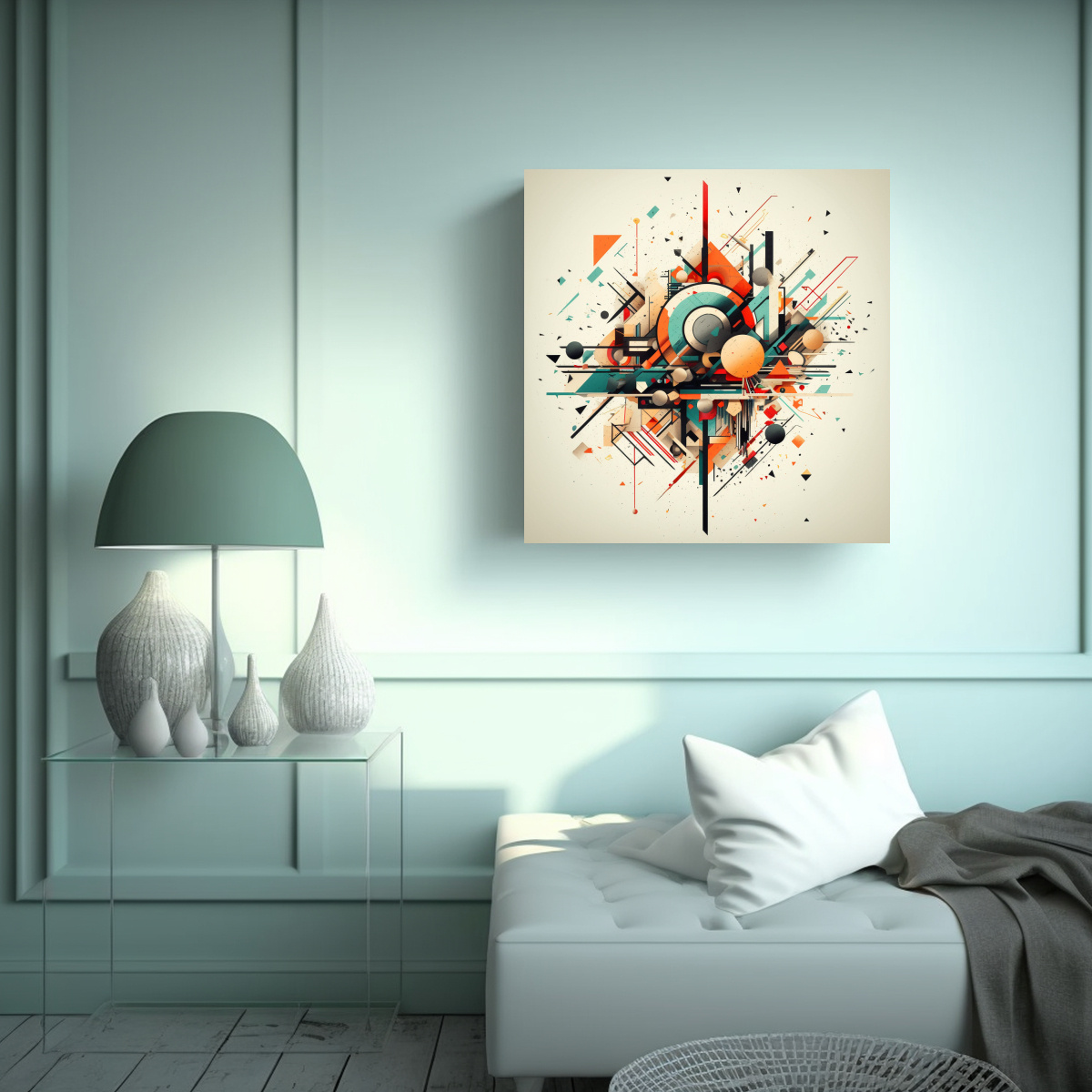 TELA EN BASTIDOR CONCEPTO FLORAL EXPLOSIÓN DE 90X90 CM - 2