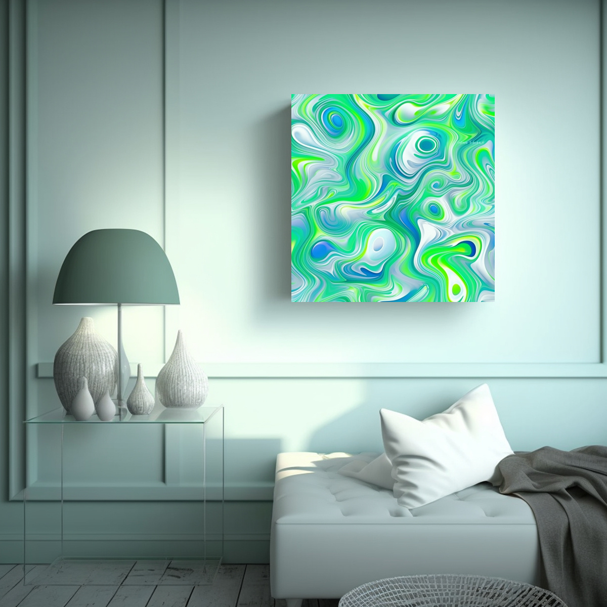 PINTURA EN LIENZO ENIGMÁTICA ESPECTACULAR EN 40X40 CM - 2