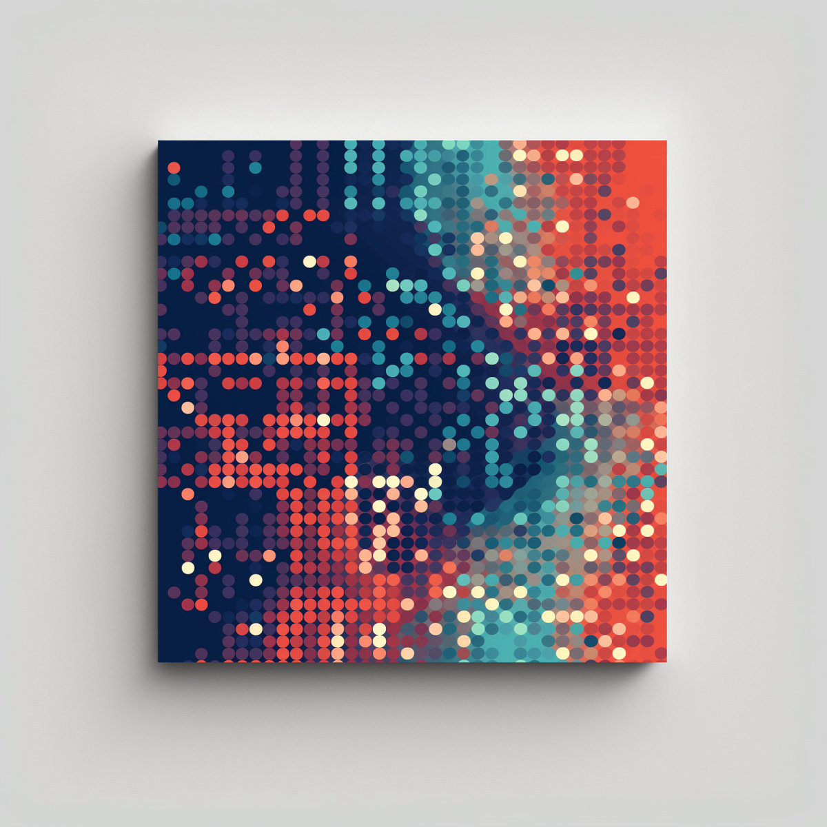 CUADRO ABSTRACTO MINIMALISTA PATRONES 70X70 CM - 1