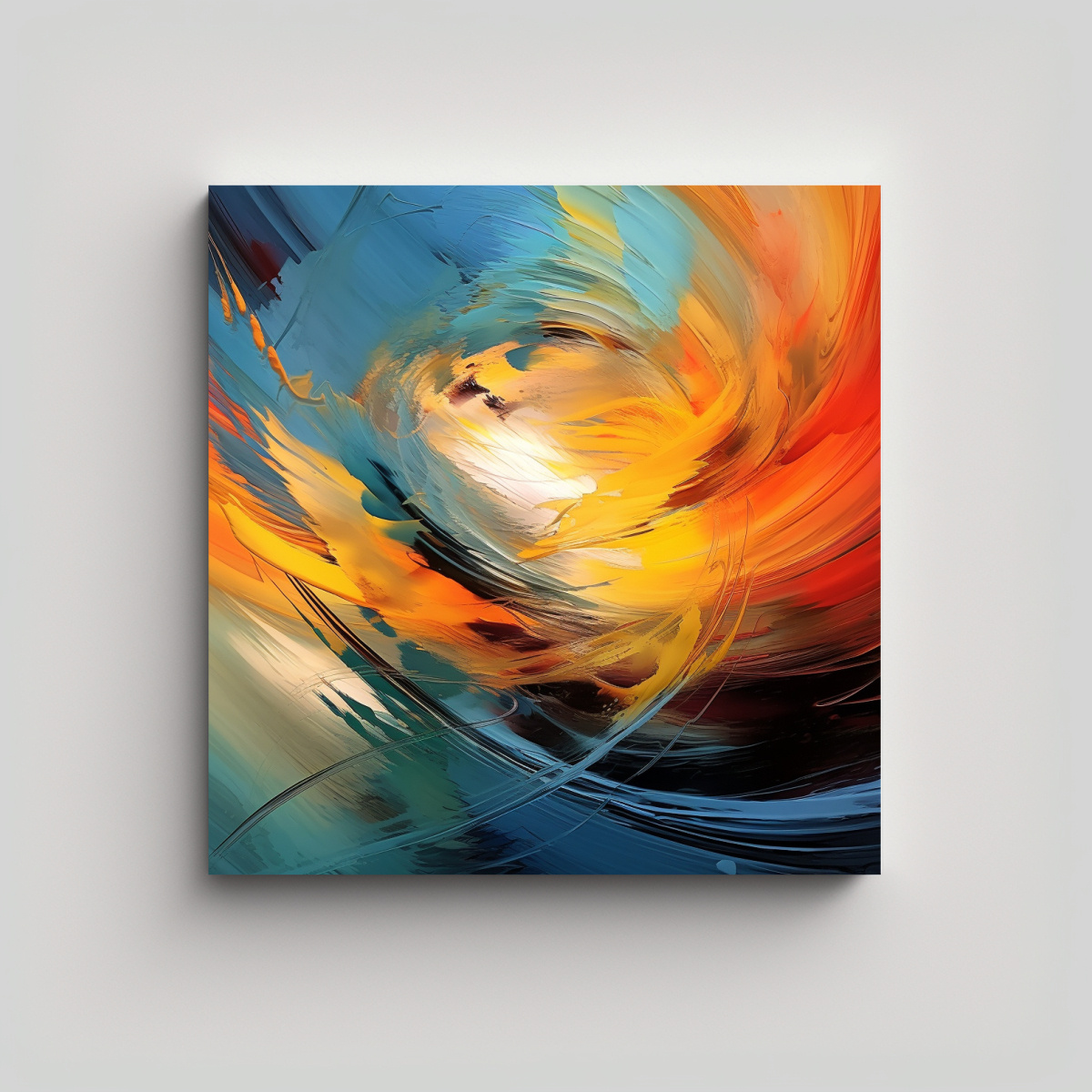 CUADRO ABSTRACTO CON COLORES VIBRANTES PARA 80X80 CM - 1