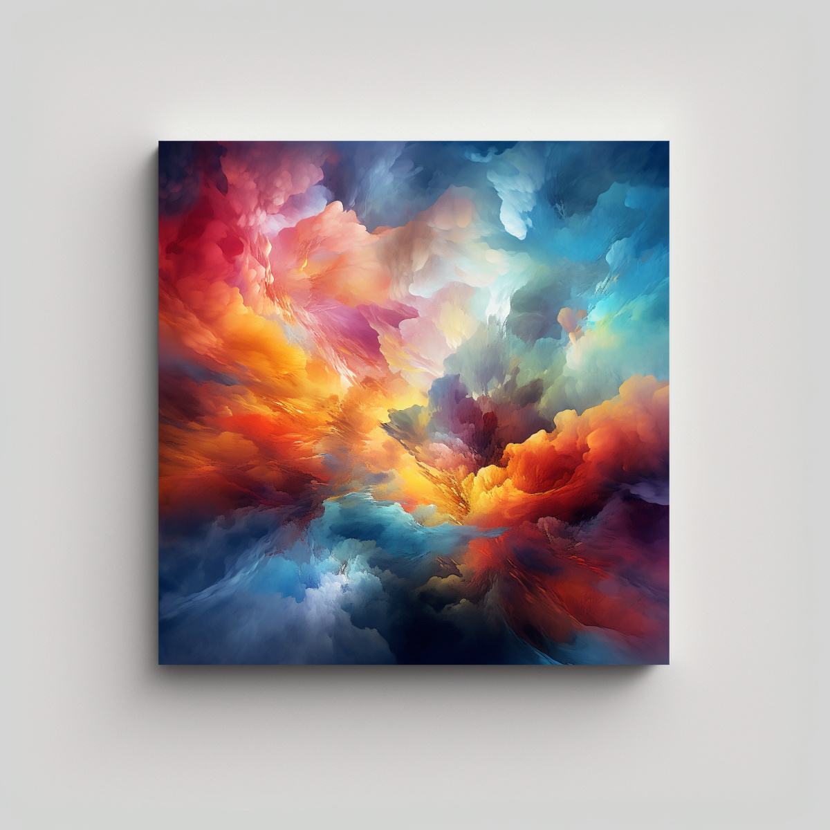 CUADRO ABSTRACTO DE TONOS EXPOSICIÓN CON NUBES 50X50 CM - 1