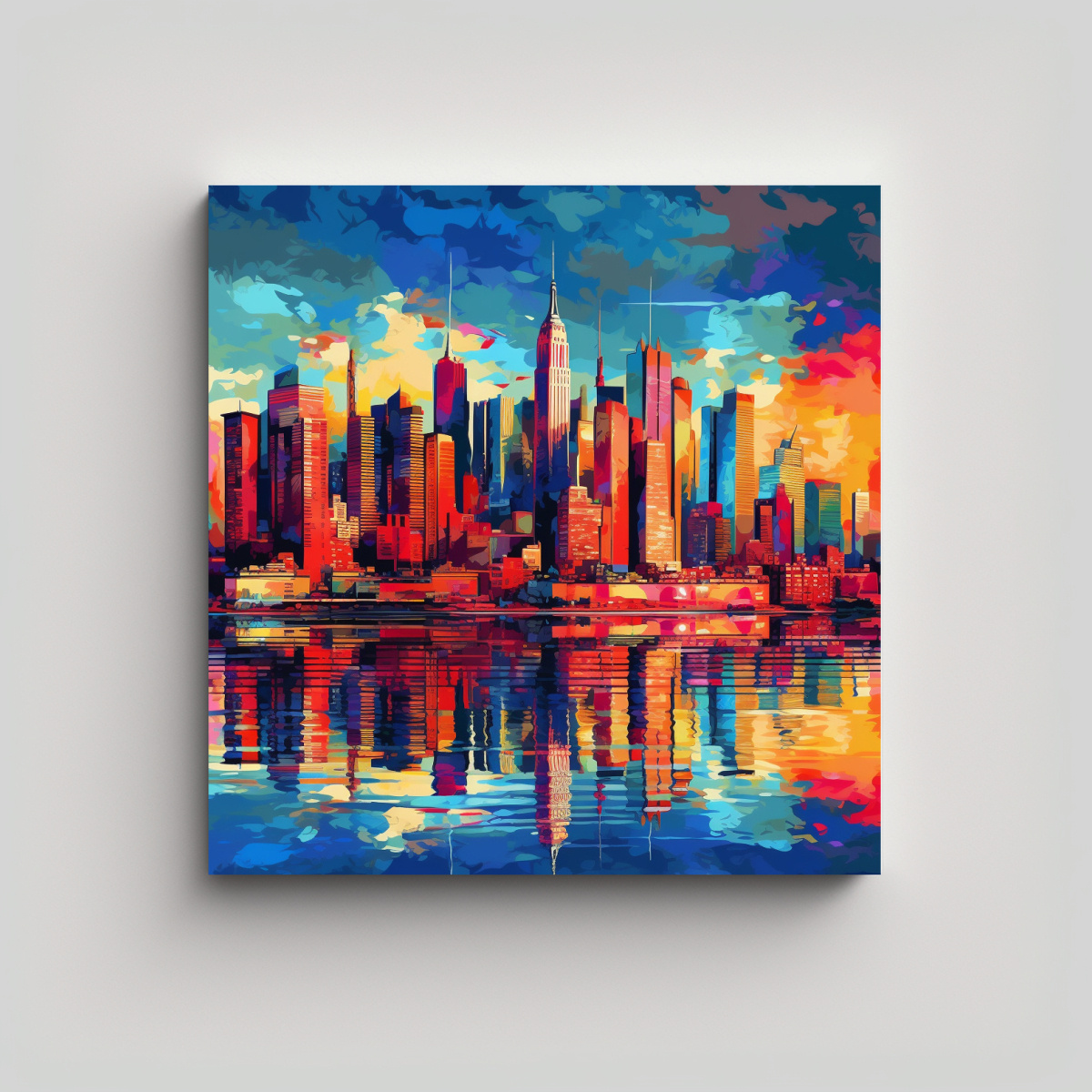 PINTURAS DECORATIVAS DE ARTE ABSTRACTO FULL COLOR 20X20 CM - 1