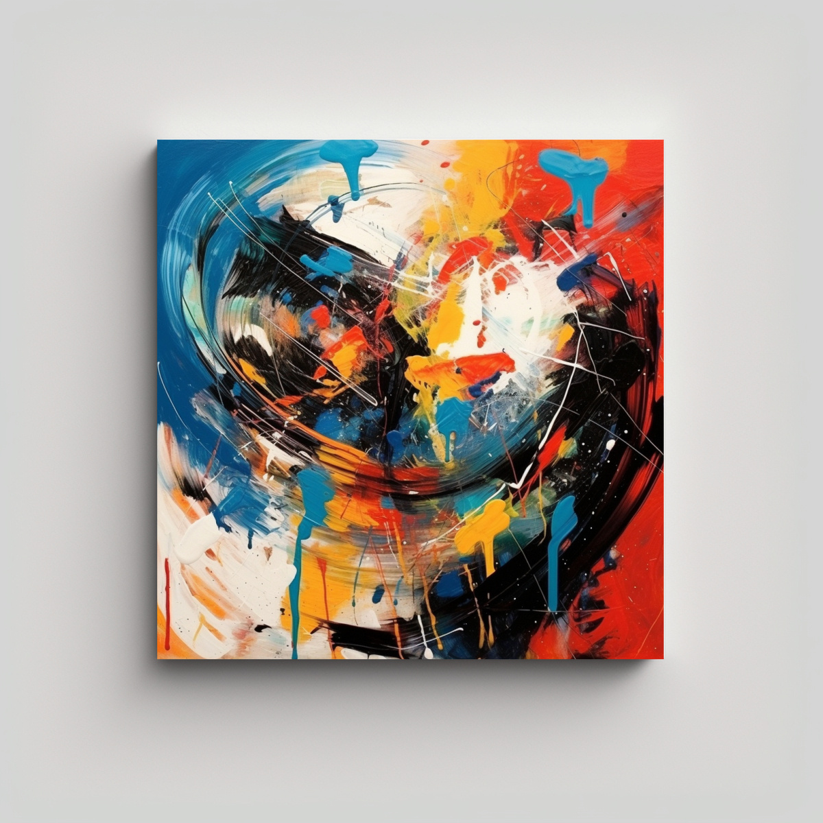 PINTURAS DECORATIVAS ESTILO GALERÍA ABSTRACTAS Y 100X100 CM - 1