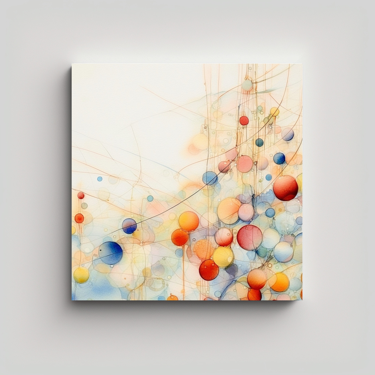 CUADRO HERMOSO CREATIVIDAD SURREALISTA ABSTRACTO 60X60 CM - 1