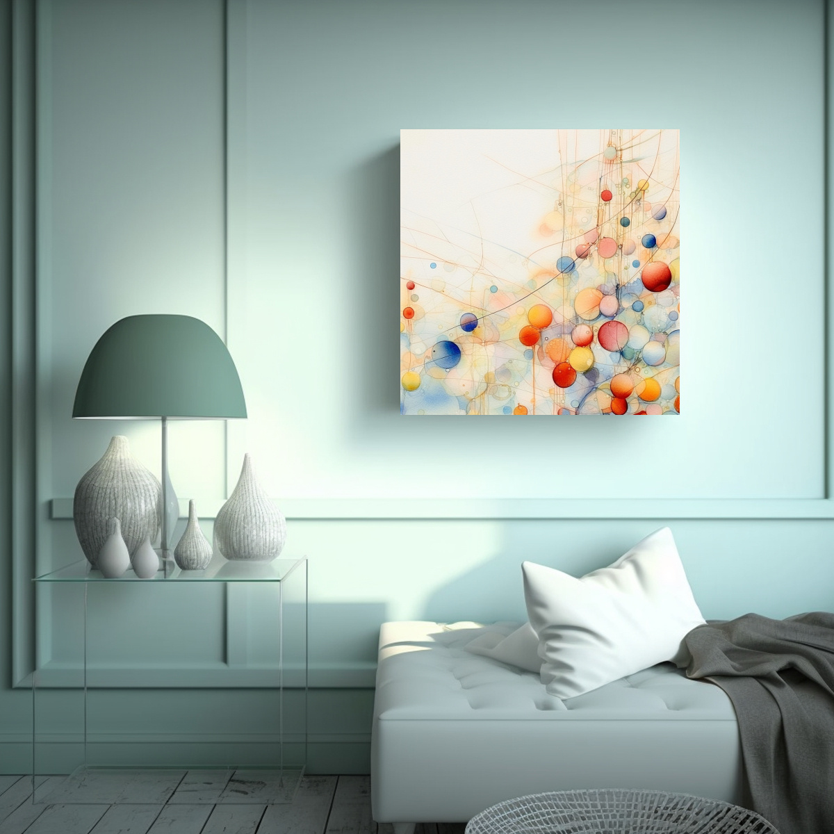 CUADRO HERMOSO CREATIVIDAD SURREALISTA ABSTRACTO 60X60 CM - 2