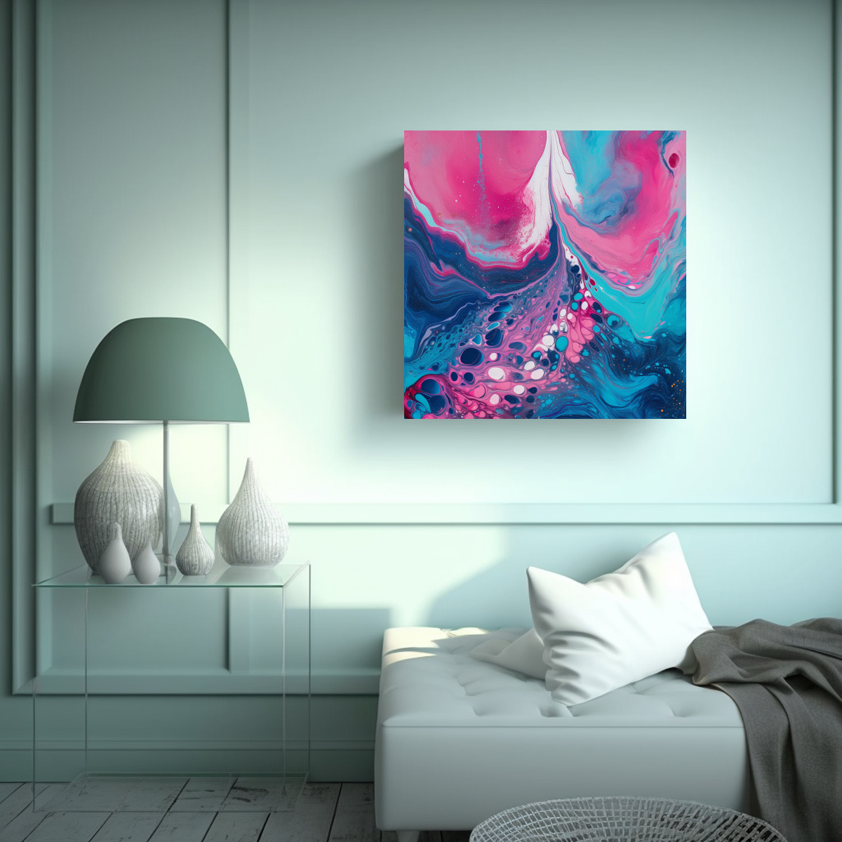 PINTURA ACRÍLICA ARTE DE PARED INSPIRACIÓN VIDA 60X60 CM - 2