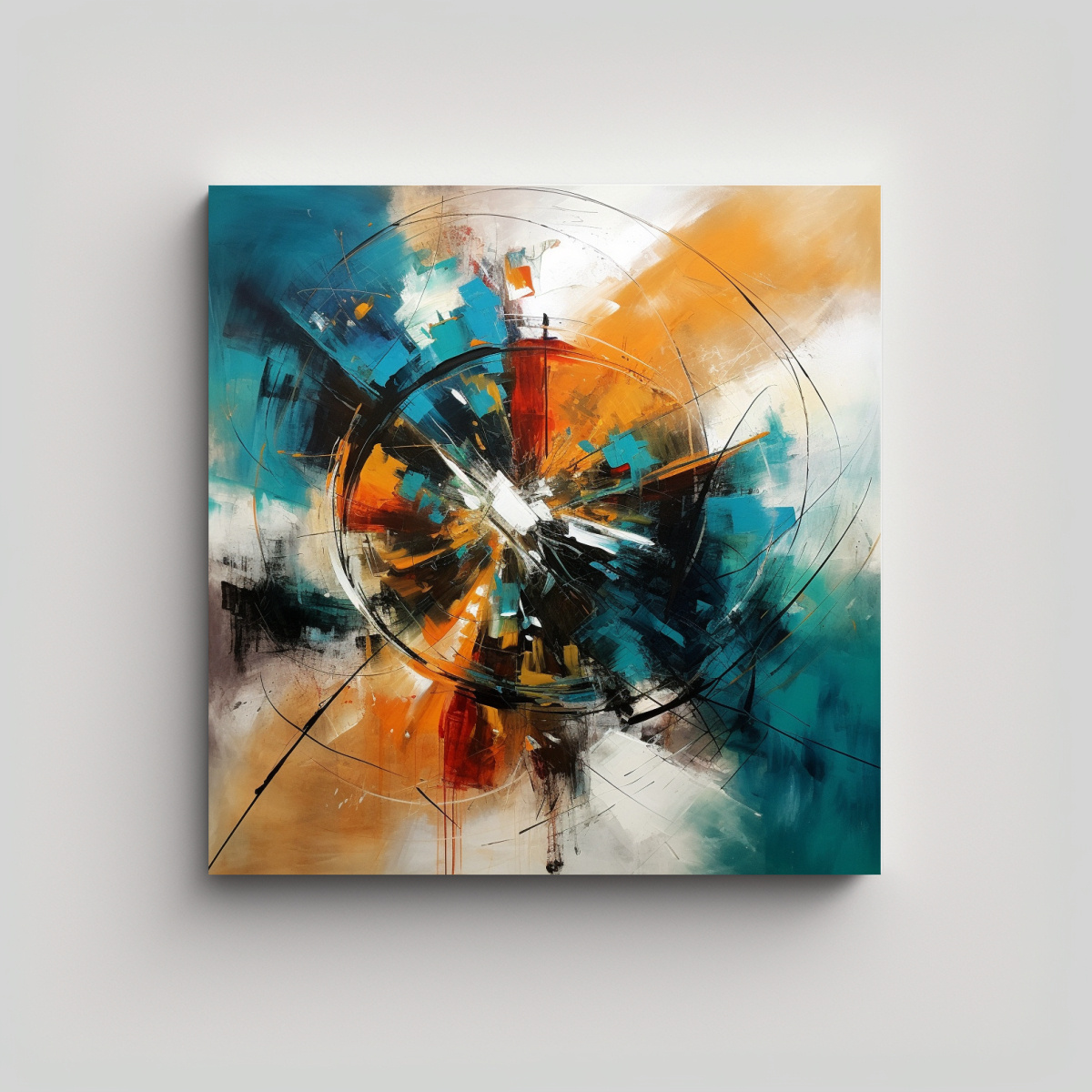 CUADROS ABSTRACTOS CON VERSATILIDAD Y CAPACIDAD 80X80 CM - 1