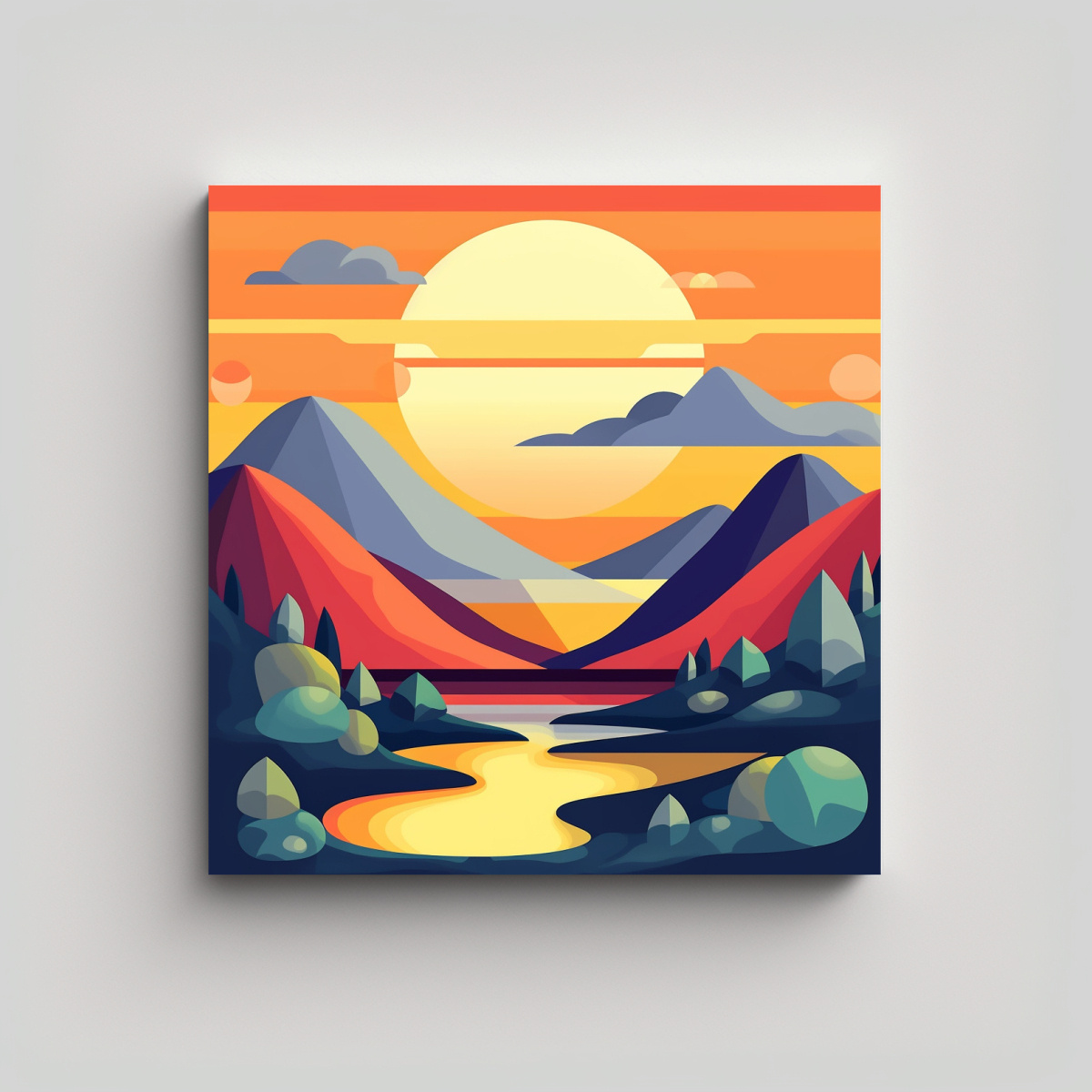 PINTURAS MODERNAS EN LIENZO DE TEMÁTICA PAISAJE 50X50 CM - 1