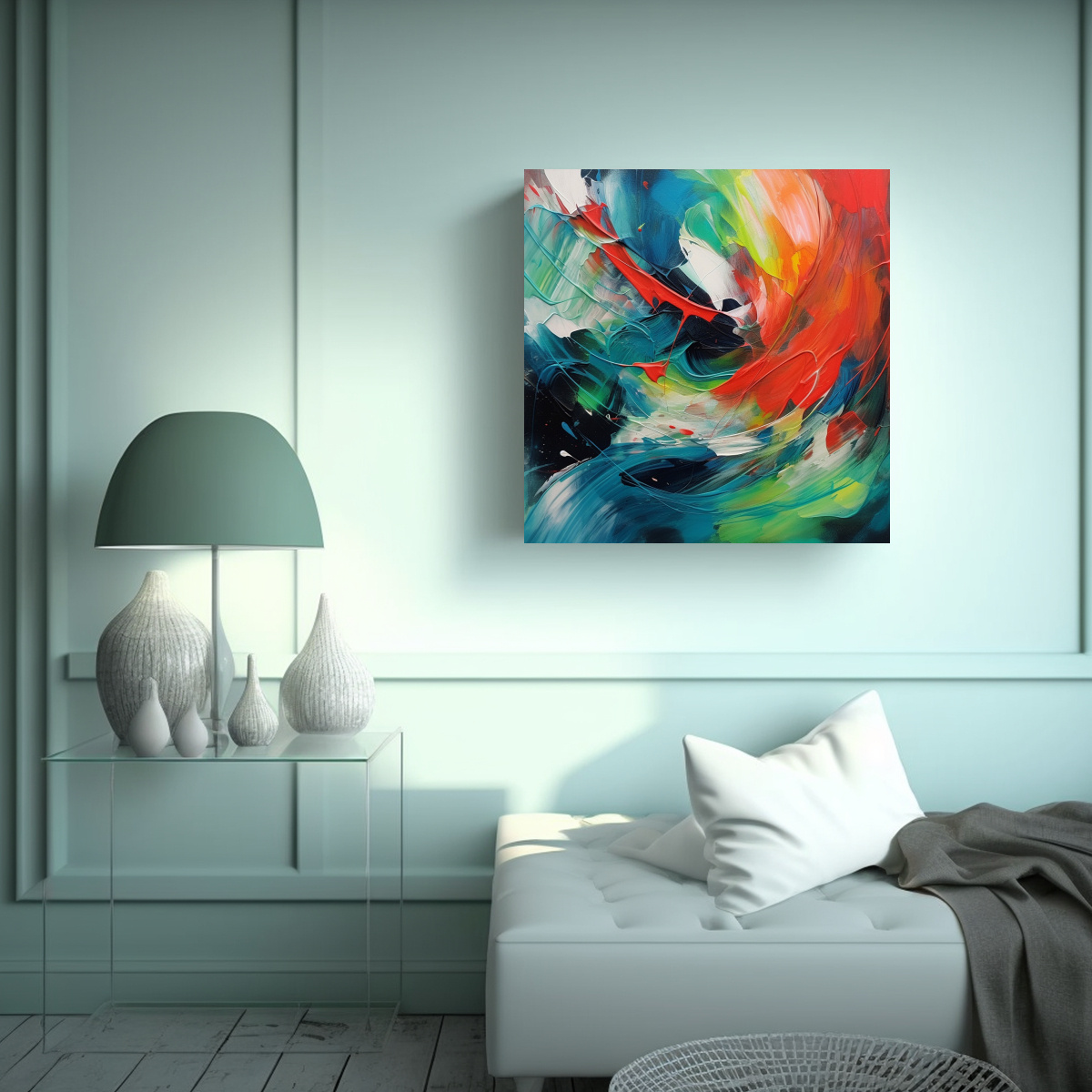 ARTE DE PARED COMPOSICIÓN BASTIDOR DE MADERA 30X30 CM - 2