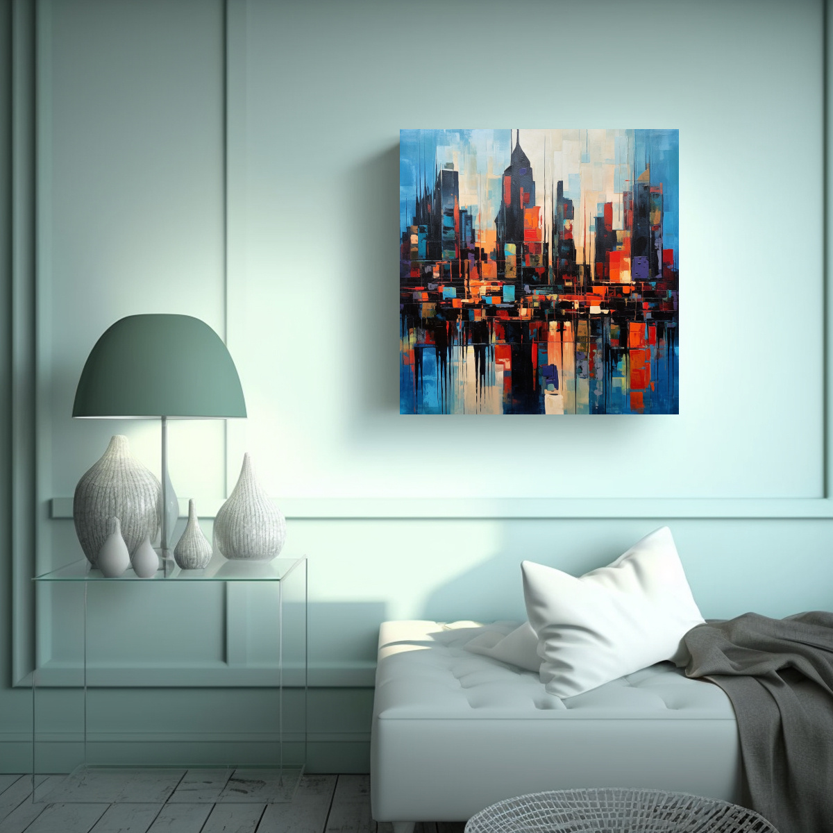 ARTE DE PARED ACUARELA REGALO INTERPRETACIÓN 50X50 CM - 2