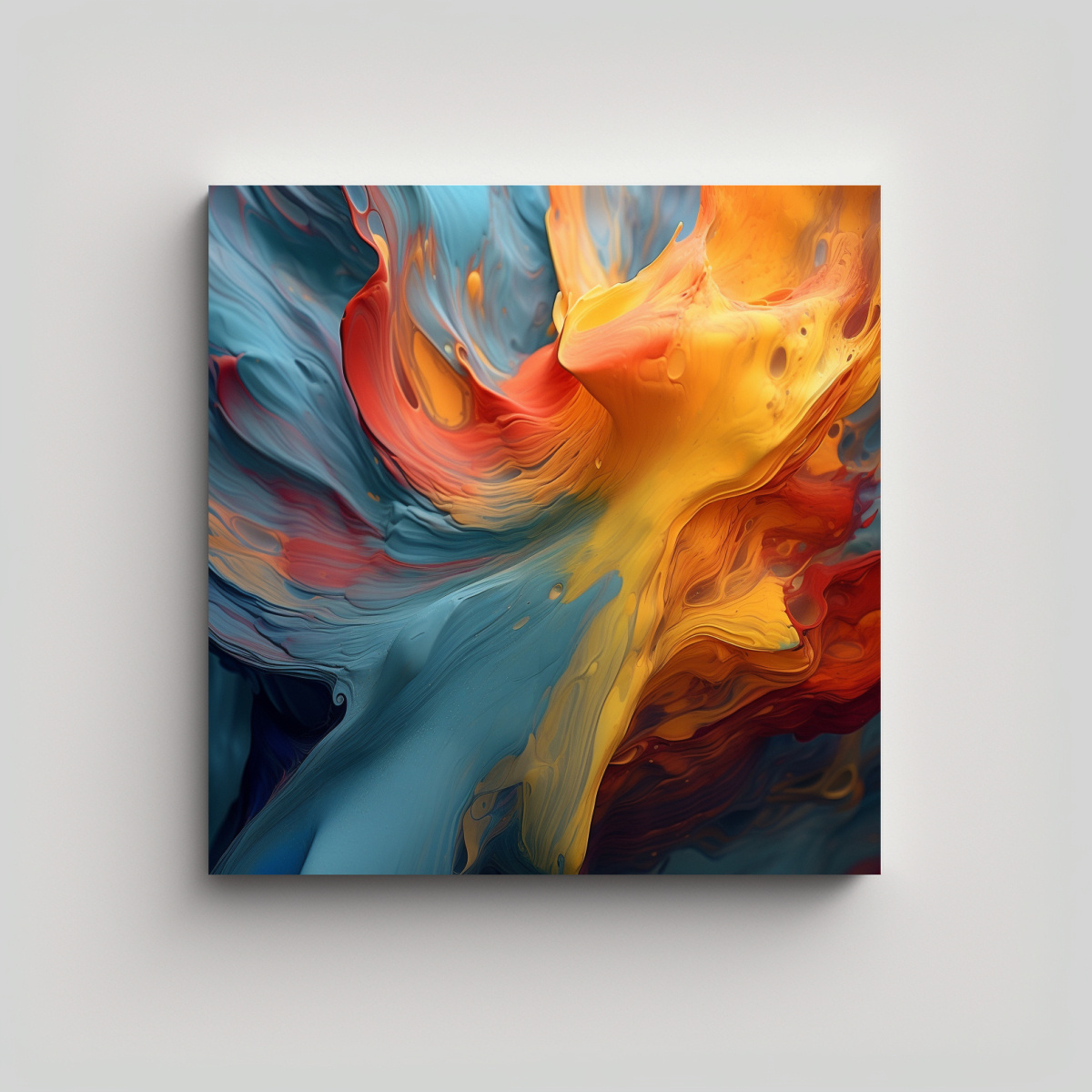 PINTURA ABSTRACTA LIENZO CONCEPTO ARMONÍA, 50X50 CM - 1