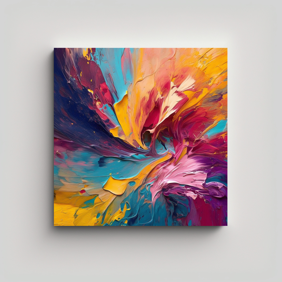 CUADRO DE DISEÑO ABSTRACTO DINÁMICO DEJA VOLAR 50X50 CM - 1
