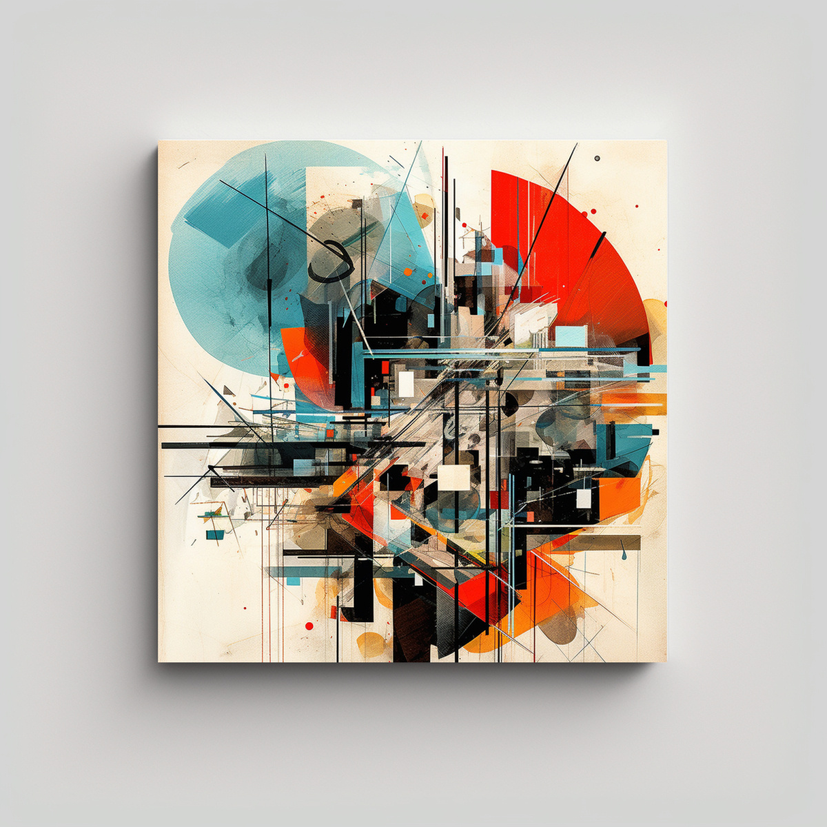CUADRO ABSTRACTO DE ALTA RESOLUCIÓN ARTE EN 80X80 CM - 1
