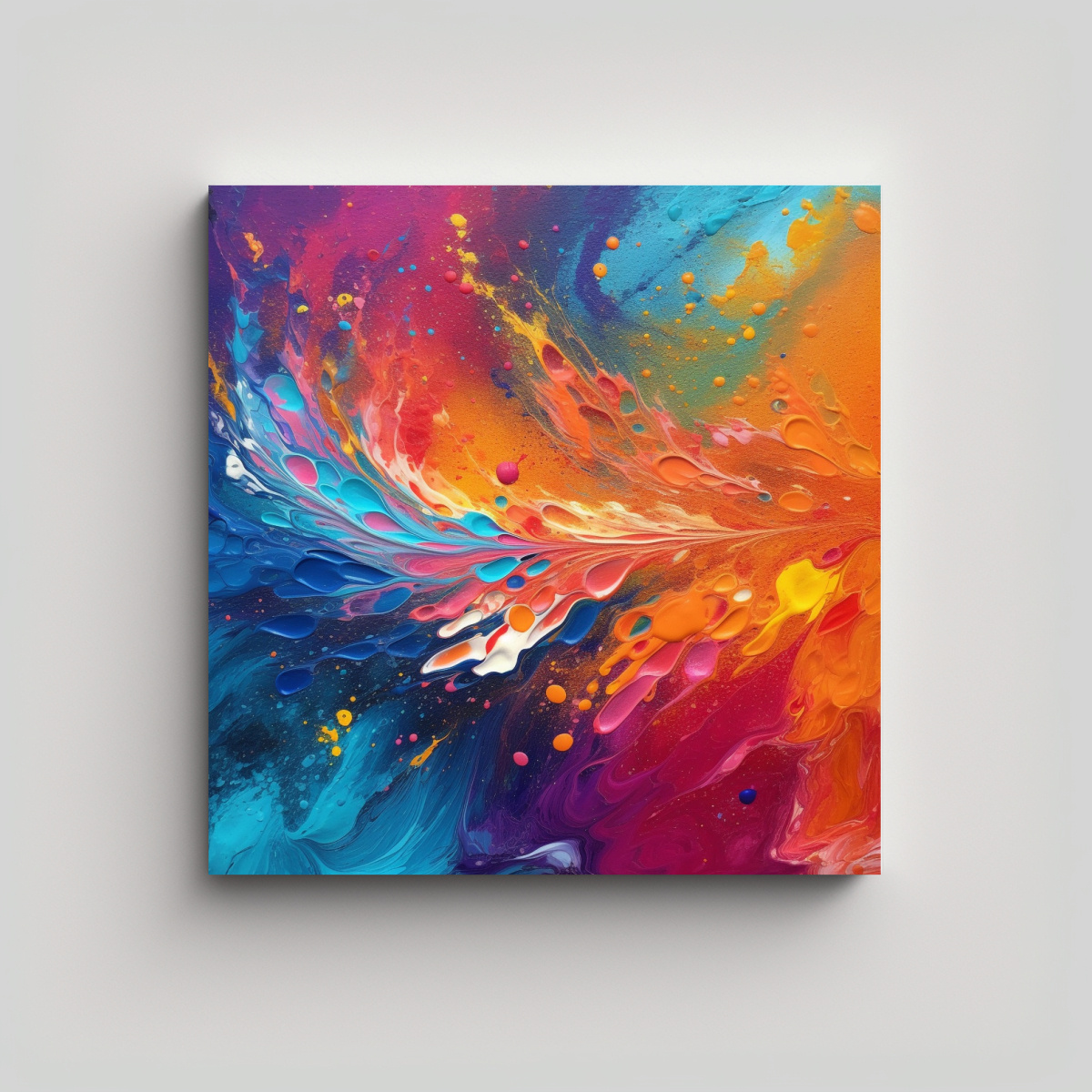 PINTURA DECORATIVA DE ABSTRACCIÓN SENSORIAL 30X30 CM - 1