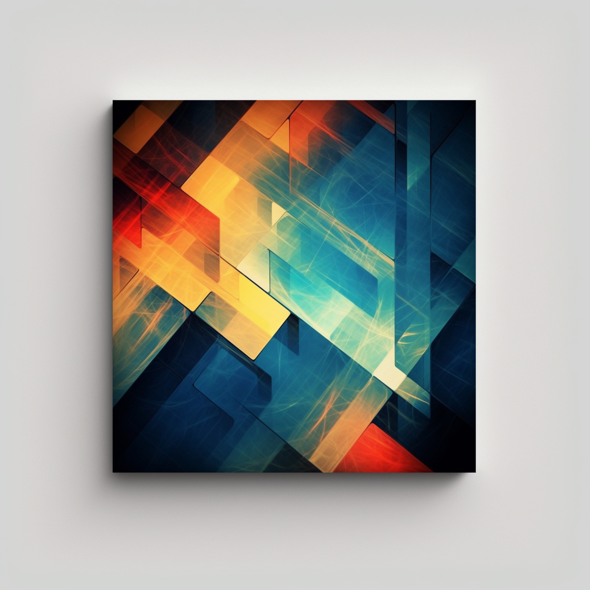 CUADRO ABSTRACTO EXPRESIONISMO PROFUNDIDAD FOCAL 20X20 CM - 1