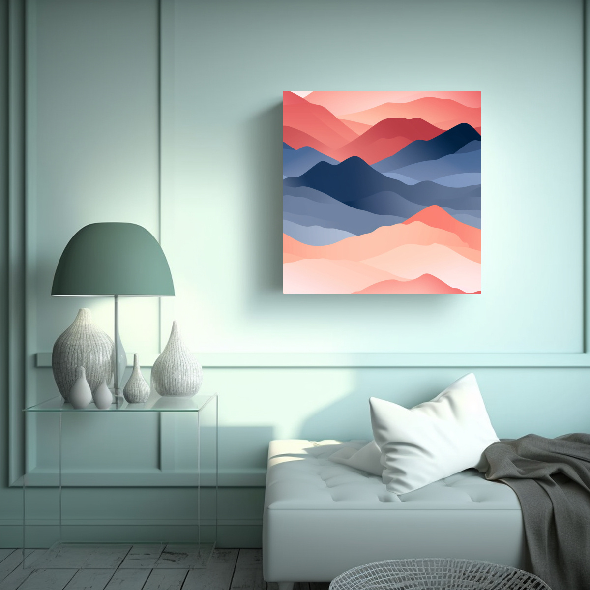 PINTURAS DECORATIVAS MINIMALISTAS DE PAISAJE DE 50X50 CM - 2