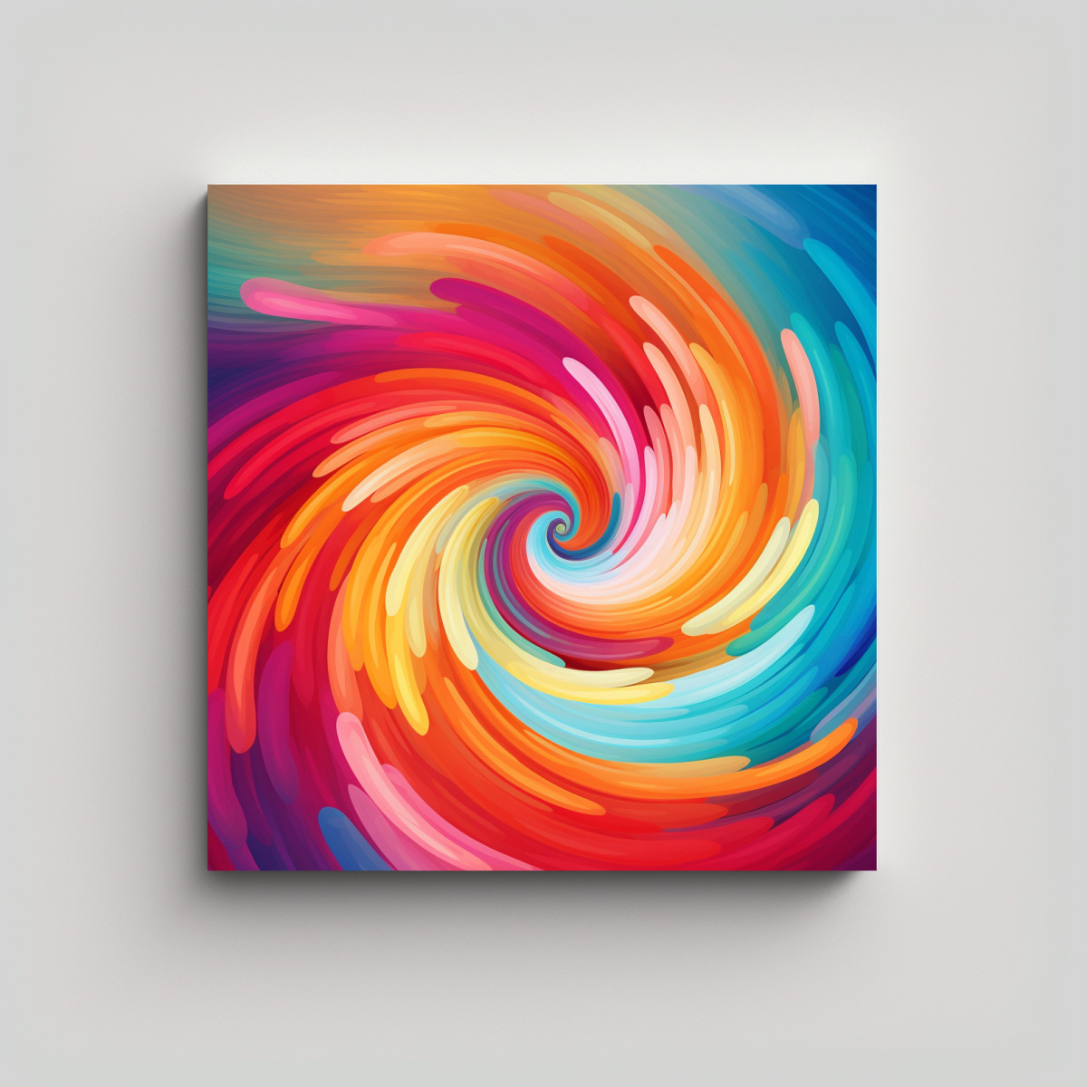 PINTURA DECORATIVA CON FONDO DE REMOLINO DE 20X20 CM - 1