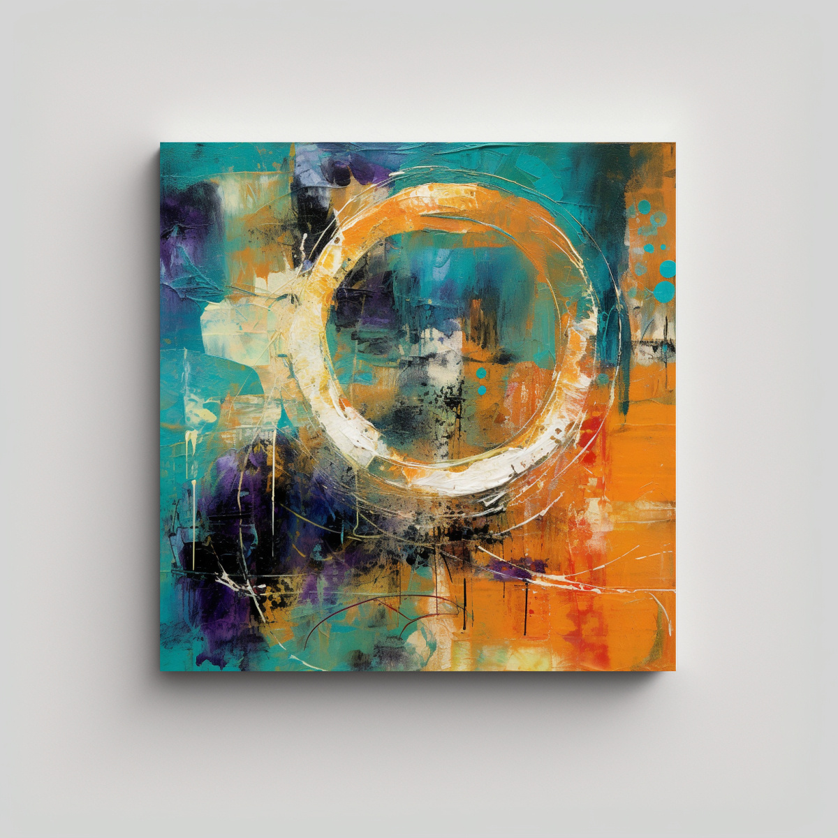 LIENZO DE TELA VINTAGE PROFUNDIDAD INTUITIVA 50X50 CM - 1