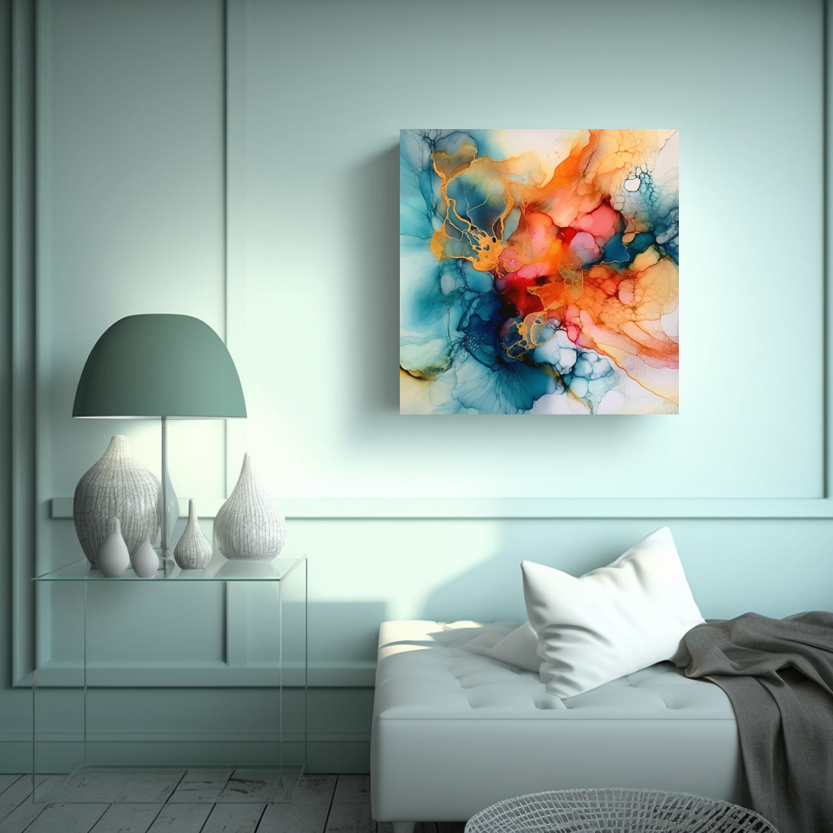 CUADRO CALIDOS: PERSPECTIVA ÚNICA DE ARTE 60X60 CM - 2
