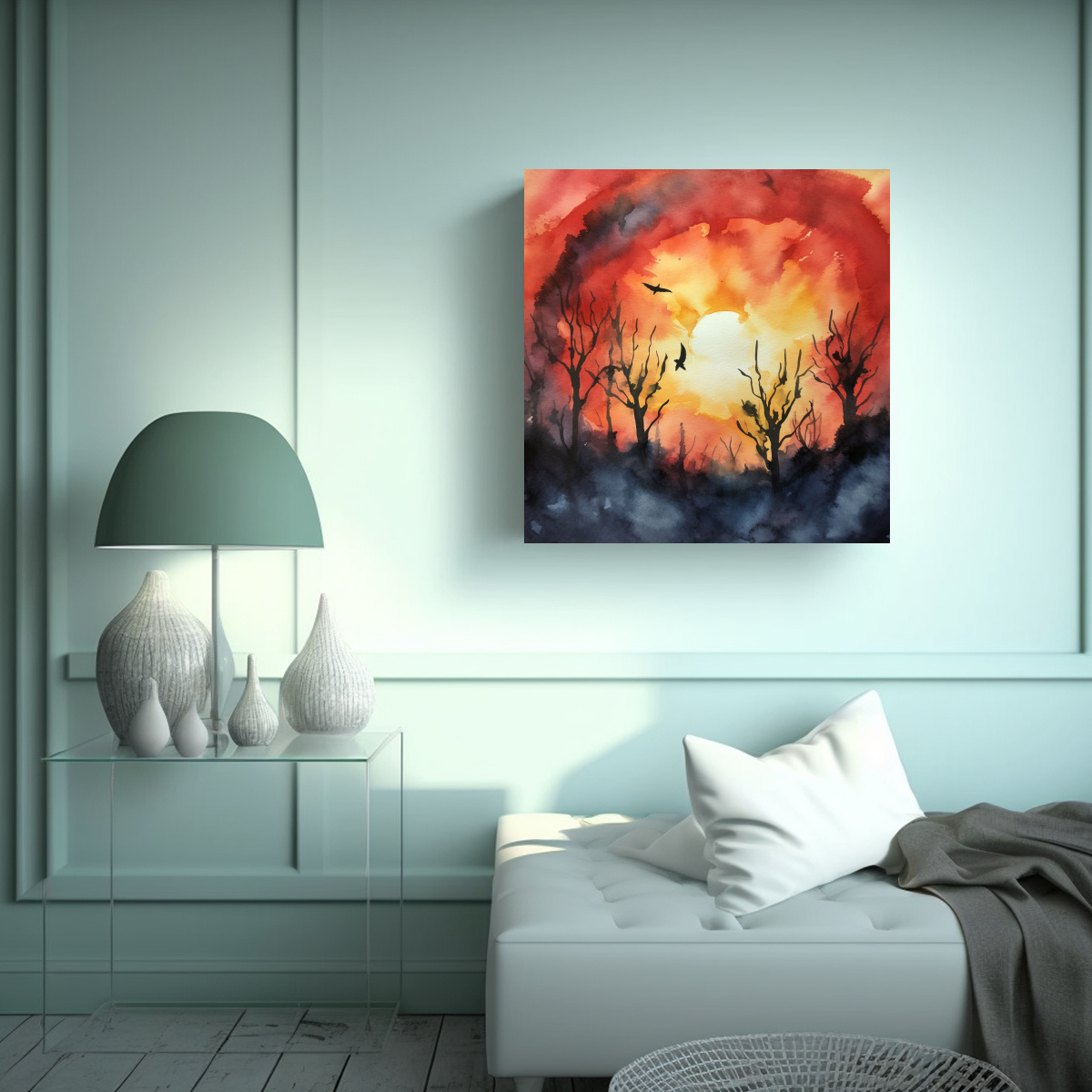 PINTURA EN BASTIDOR CON PATRÓN DE INTENSA 70X70 CM - 2
