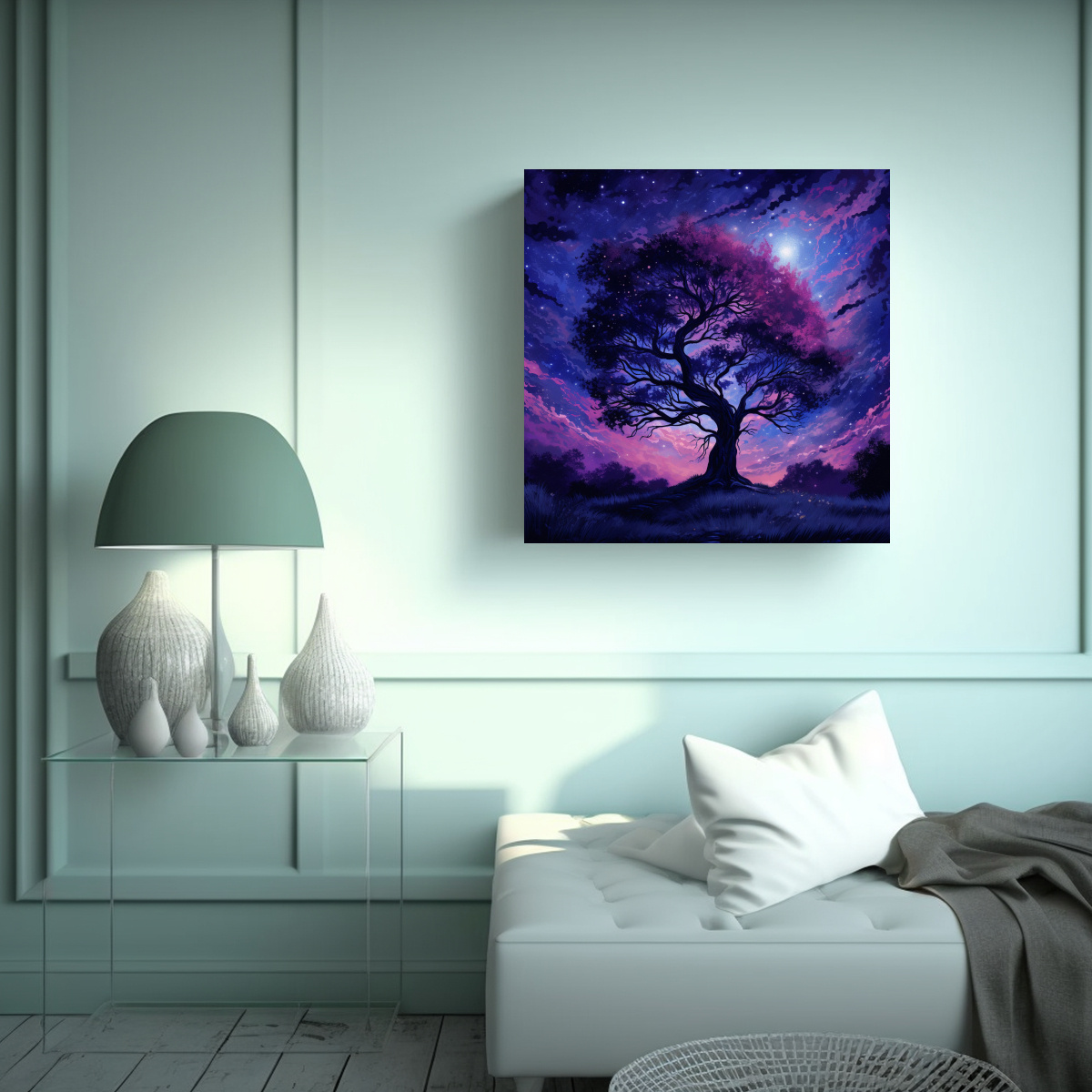 PINTURA DE PARED HERMOSA PARA COCINA CIELO AZUL 20X20 CM - 2