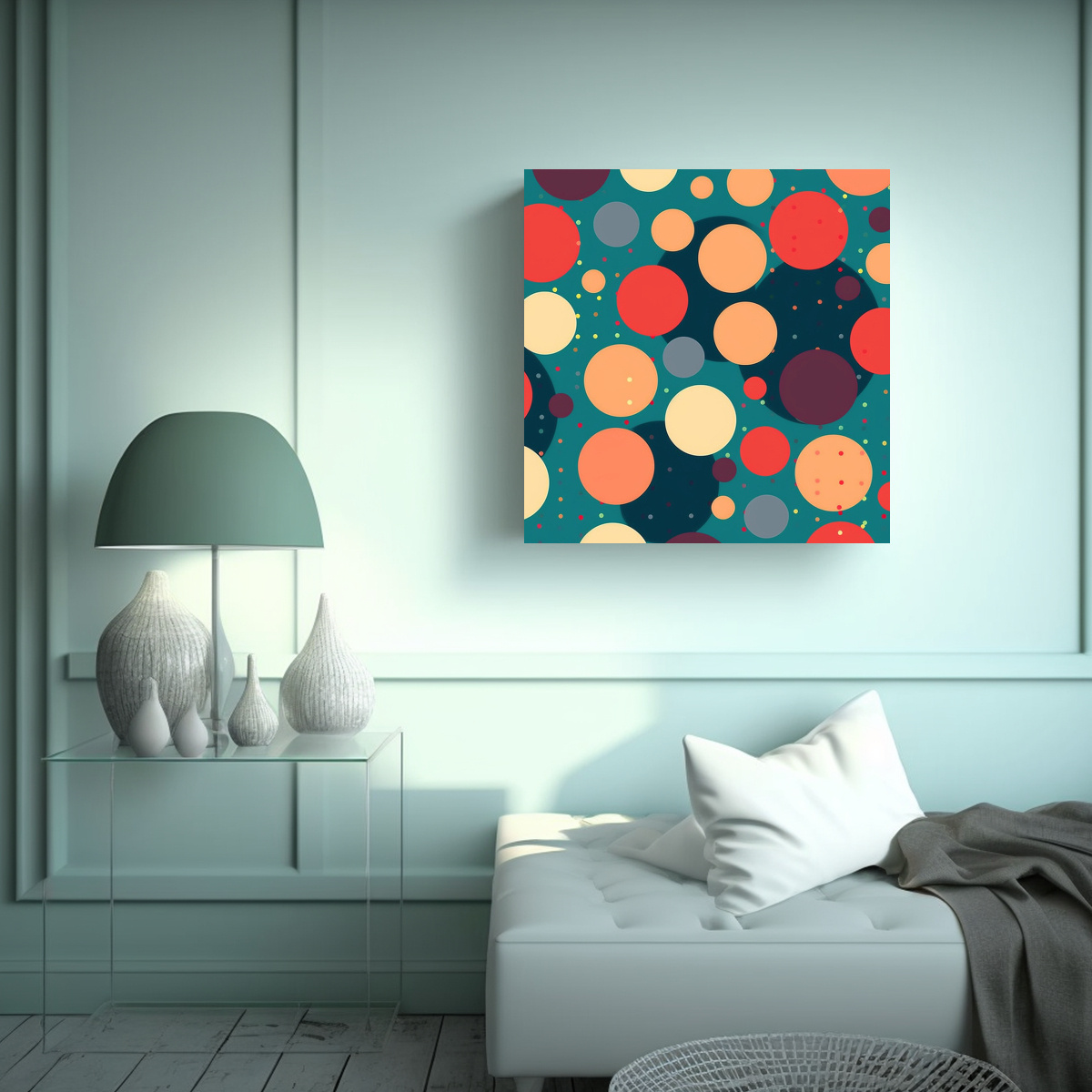 PATRÓN DE LUNARES CON EFECTO DEGRADADO PARA 70X70 CM - 2