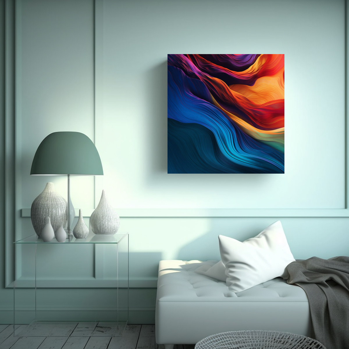 PINTURAS DECORATIVAS DE FLUJO DE COLORES CON 40X40 CM - 2