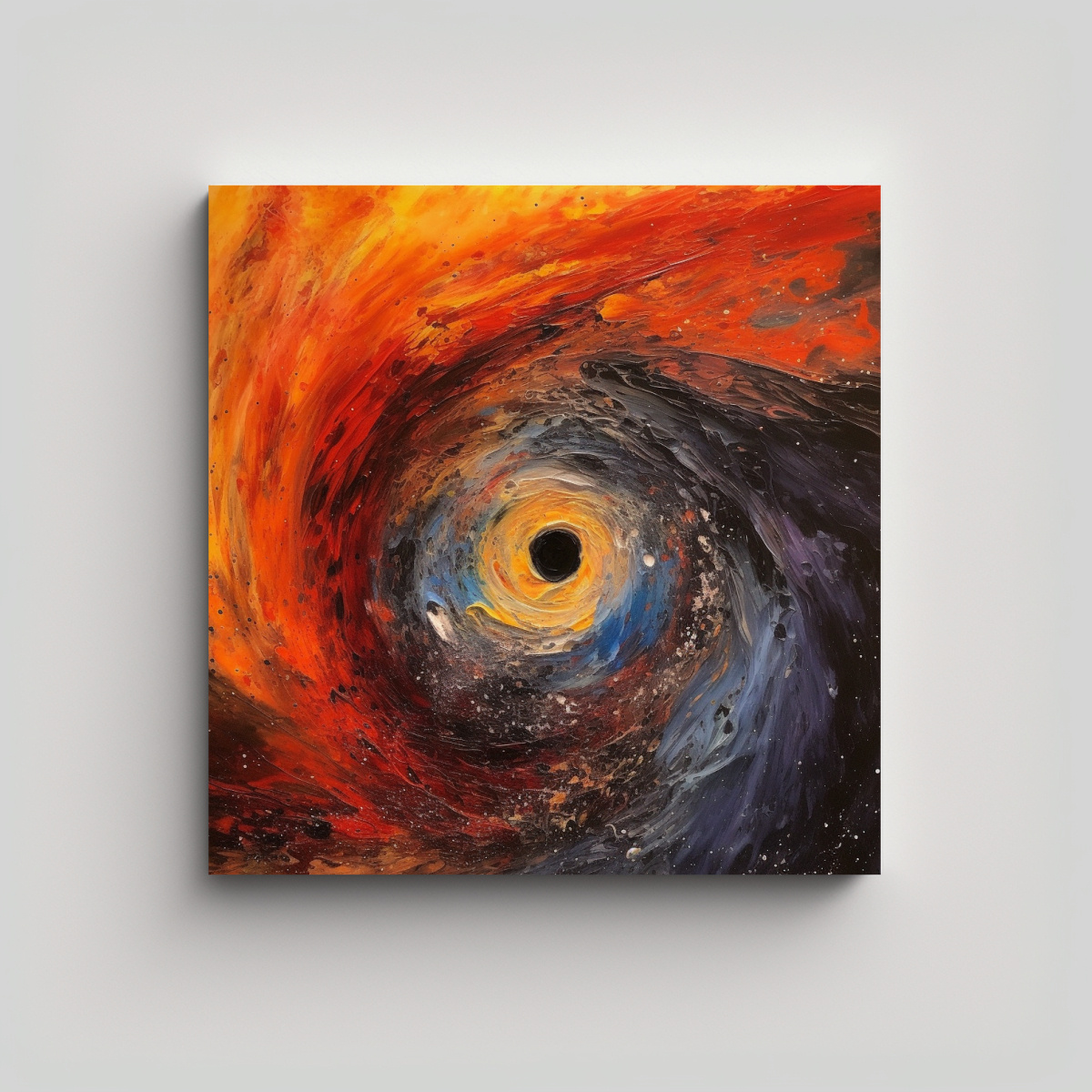 CUADRO ABSTRACCIÓN VIDA DK SOL MURIENDO NEBULOSA 90X90 CM - 1