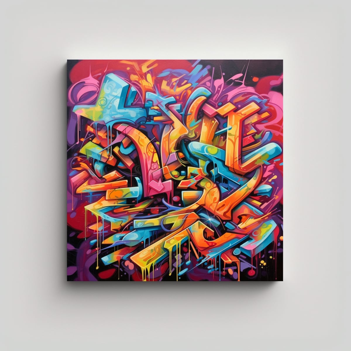 1 CUADRO CUADRO ÉPOCA EJEMPLOS DE ARTE GRAFFITI 70X70 CM - 1