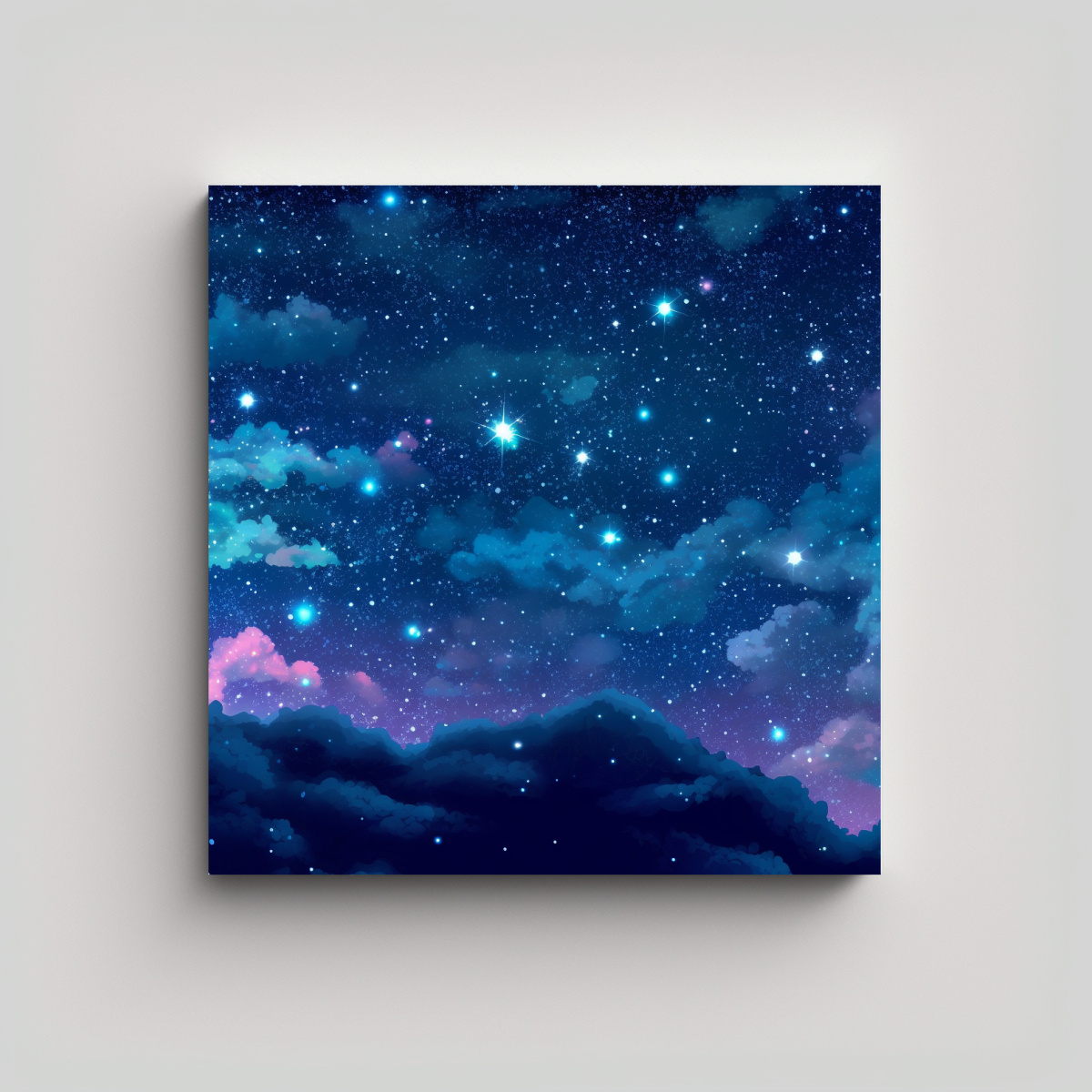 ARTE PARED DISEÑO ESTRELLAS ESPACIO FONDO 30X30 CM - 1
