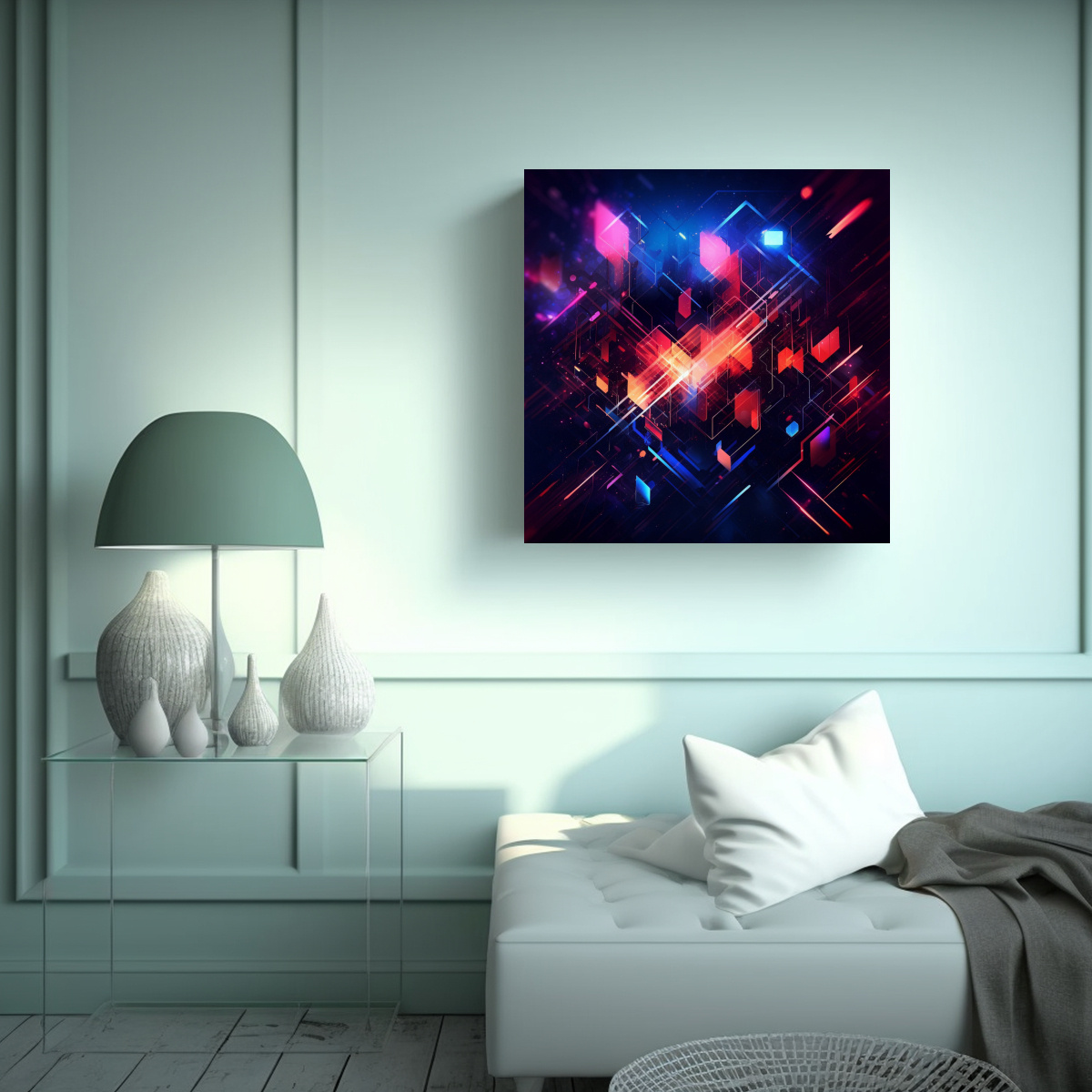 FONDO ABSTRACTO ADORABLE PARA EVENTO DE TECH HOUSE 60X60 CM - 2