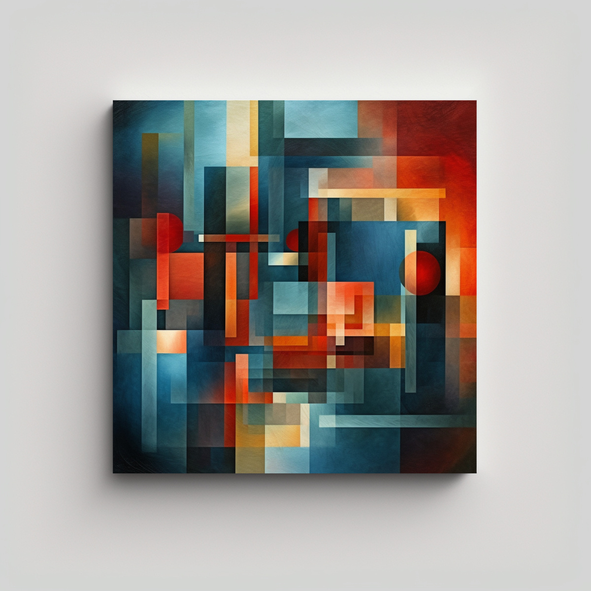 CUADRO ABSTRACTO GEOMÉTRICO DE MEMORIA 60X60 CM - 1