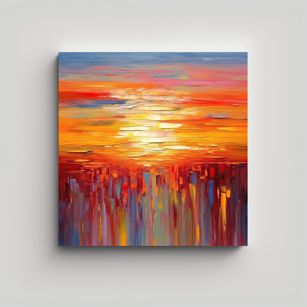 PINTURA ACUARELA INSPIRADA EN GERHARD RICHTER, 30X30 CM - 1