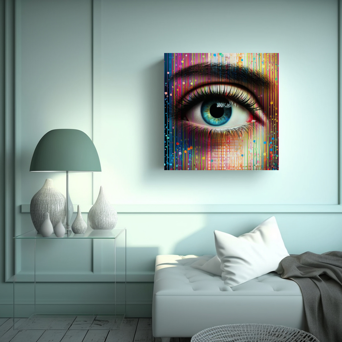 ESTILO ÓLEO EN LIENZO DE ESTILO ABSTRACTO LOCURA 50X50 CM - 2