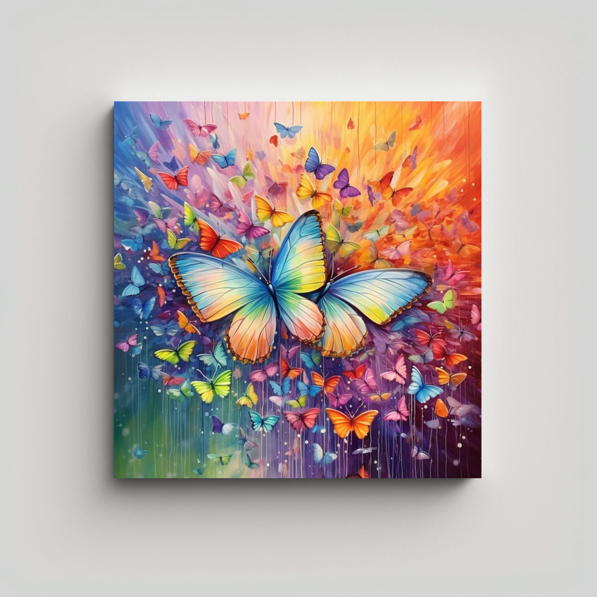 PINTURAS COMEDOR MARIPOSAS ARCOÍRIS 20X20 CM - 1